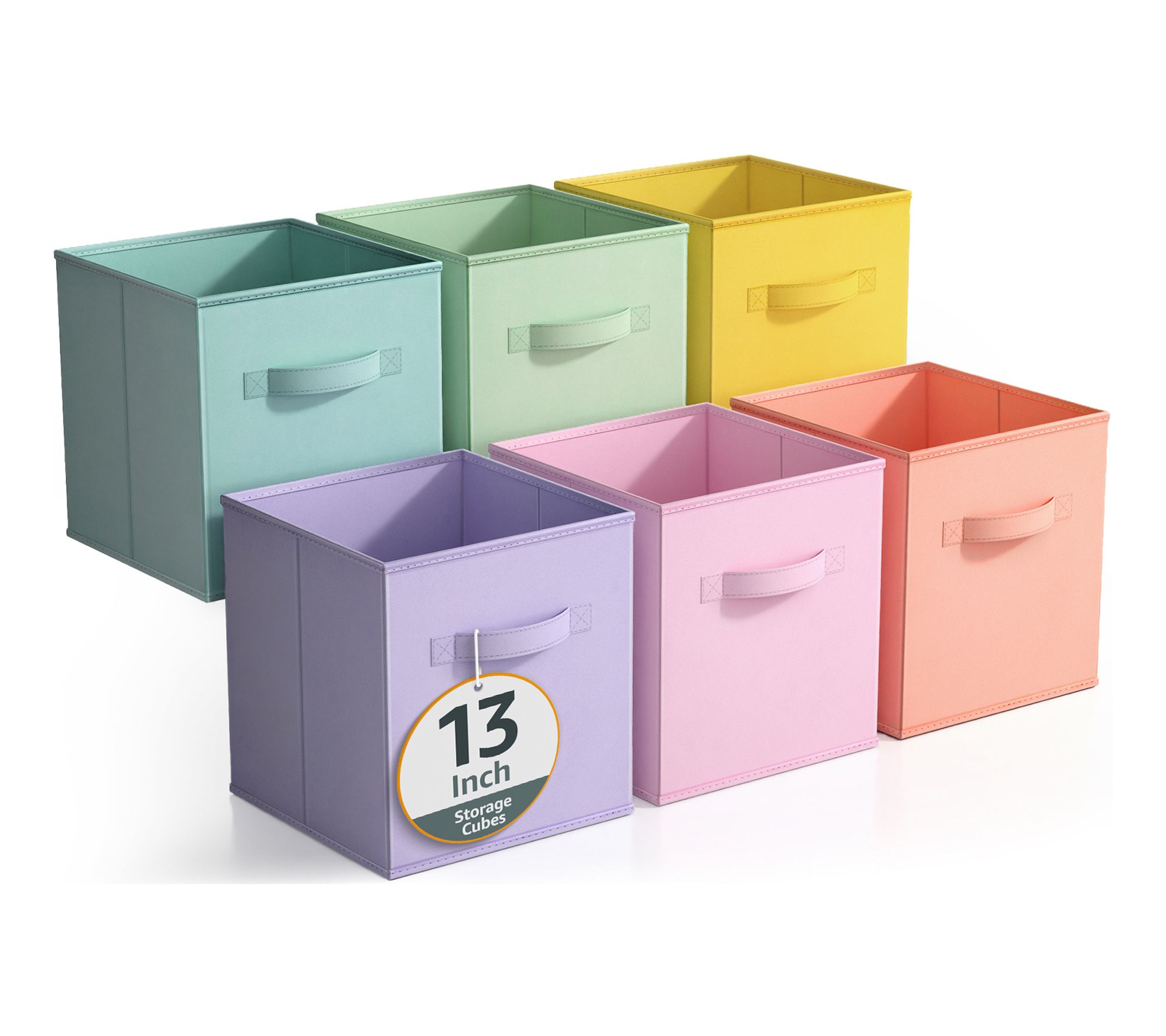 Sorbus S/(6) 13 Inch Foldable Storage Cube Binswith Handles