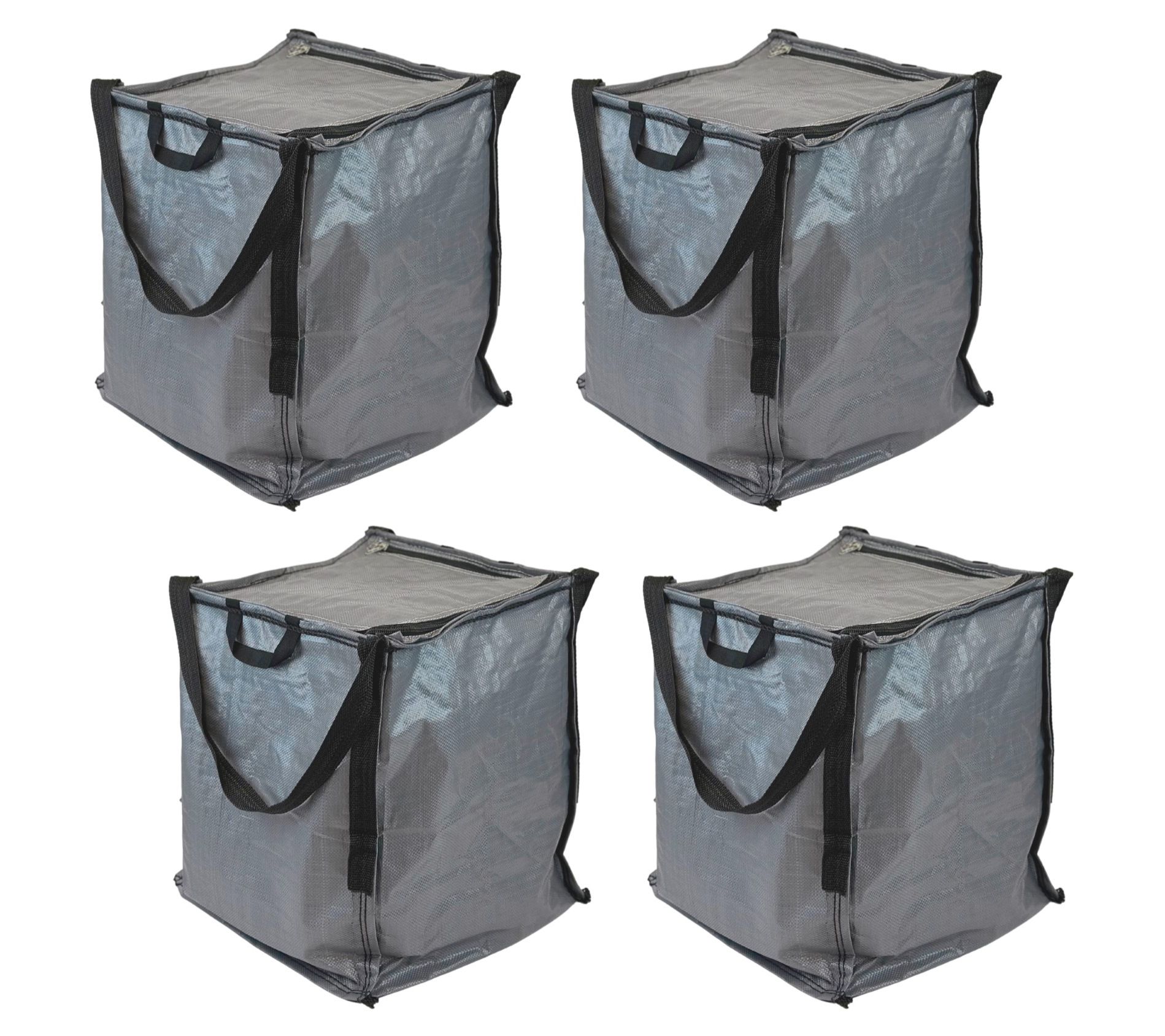 DuraSack Set of 4 Endless Use Storage Totes with Zipper Top