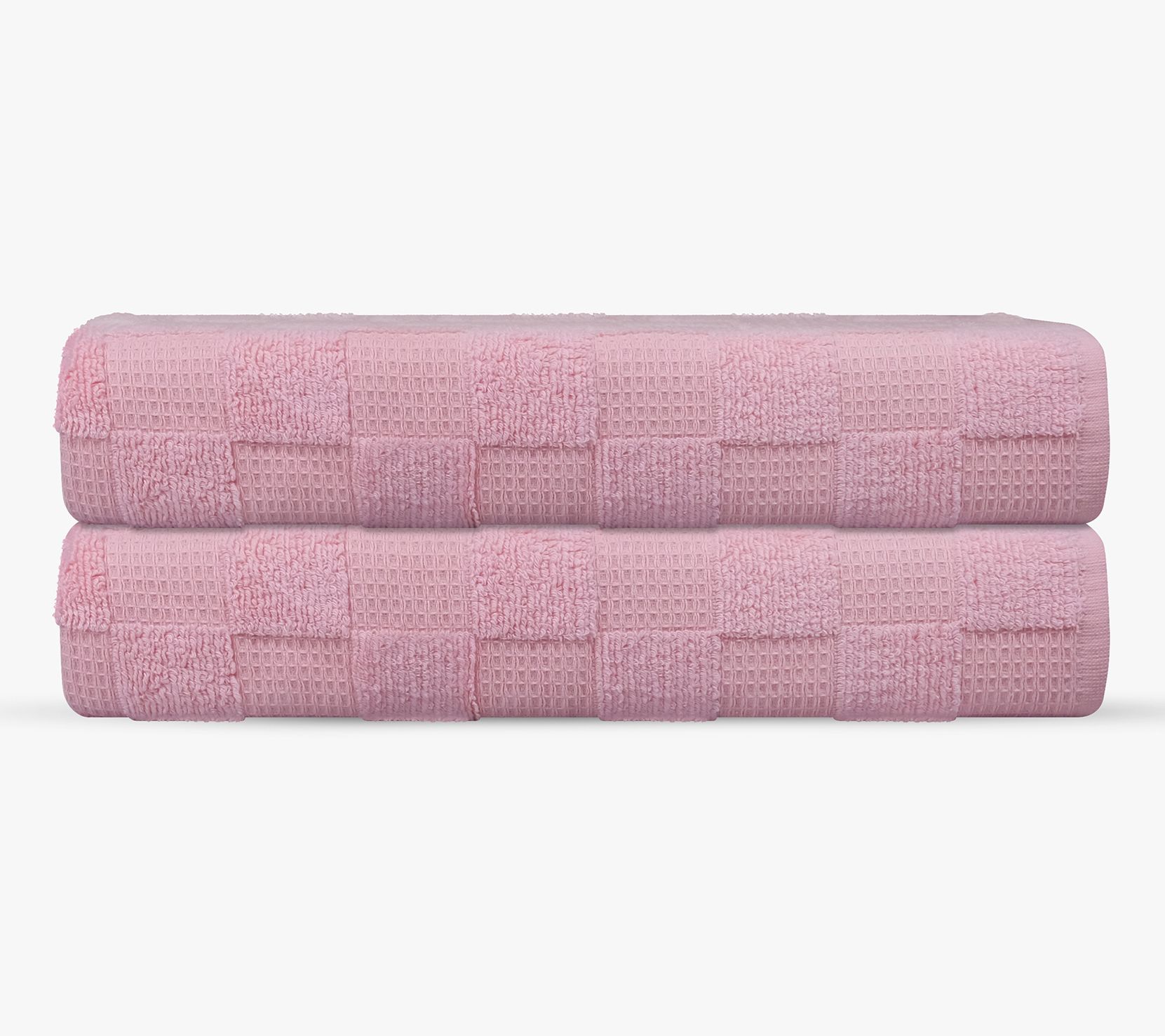 Depera Home Waffle Terry 2 pcs Turkish Bath Towels Set