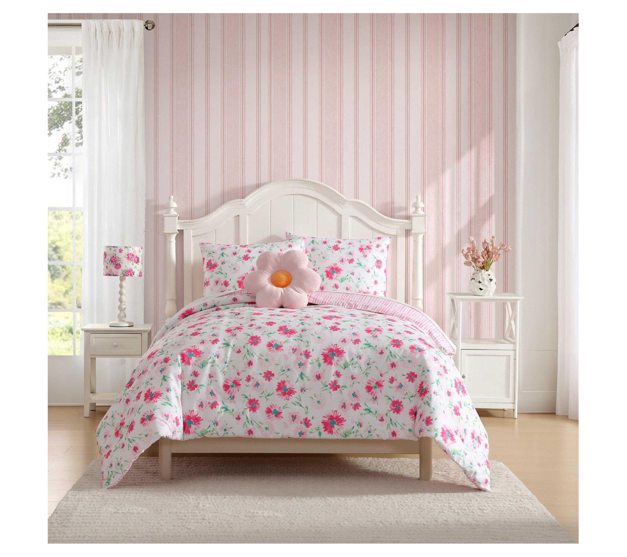 Laura Ashley Meadow Daisies Twin Comforter ShamSet