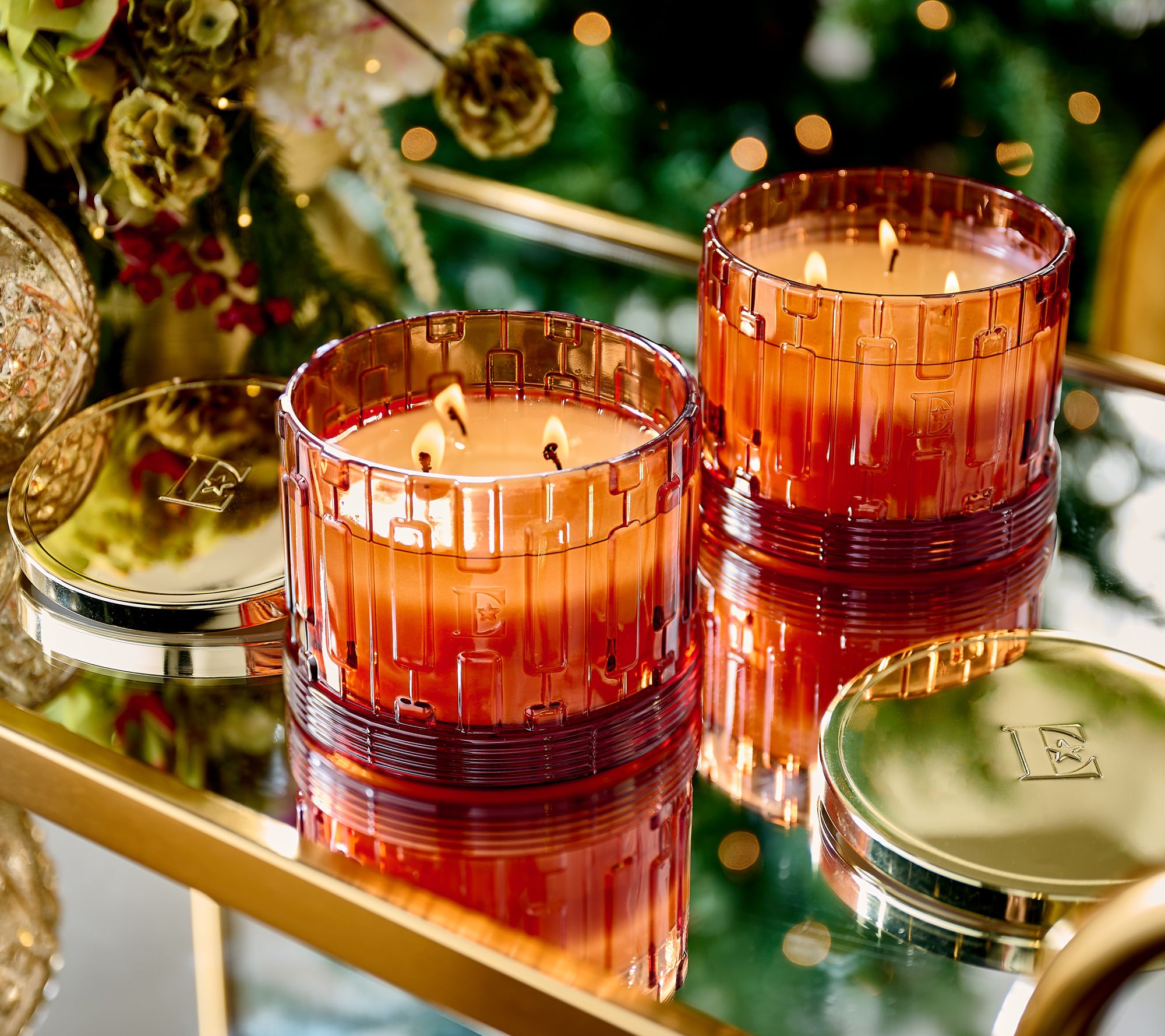 "As Is" Elton John x Slatkin + Co. S/2 14oz Gilded Pomander Candles