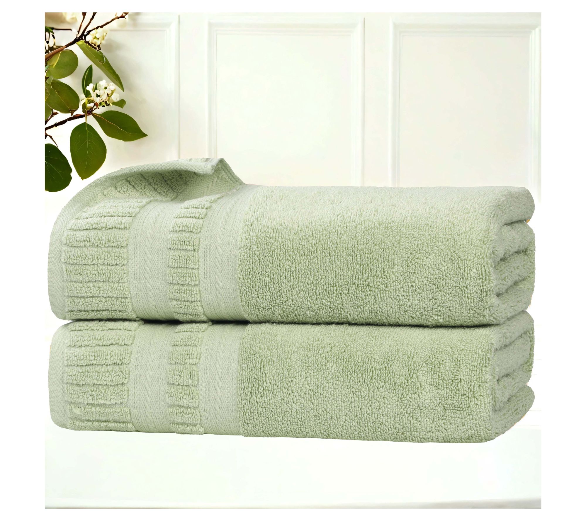 Superior 2 Piece Venice Zero Twist Cotton SoftBath Towel Set