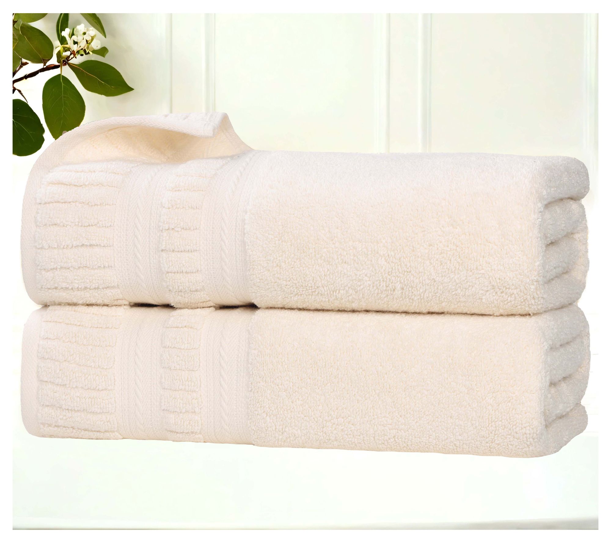 Superior 2 Piece Venice Zero Twist Cotton SoftBath Towel Set