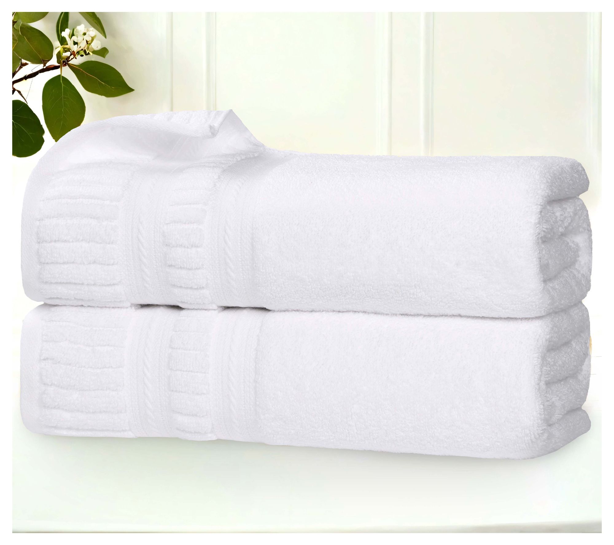 Superior 2 Piece Venice Zero Twist Cotton SoftBath Towel Set