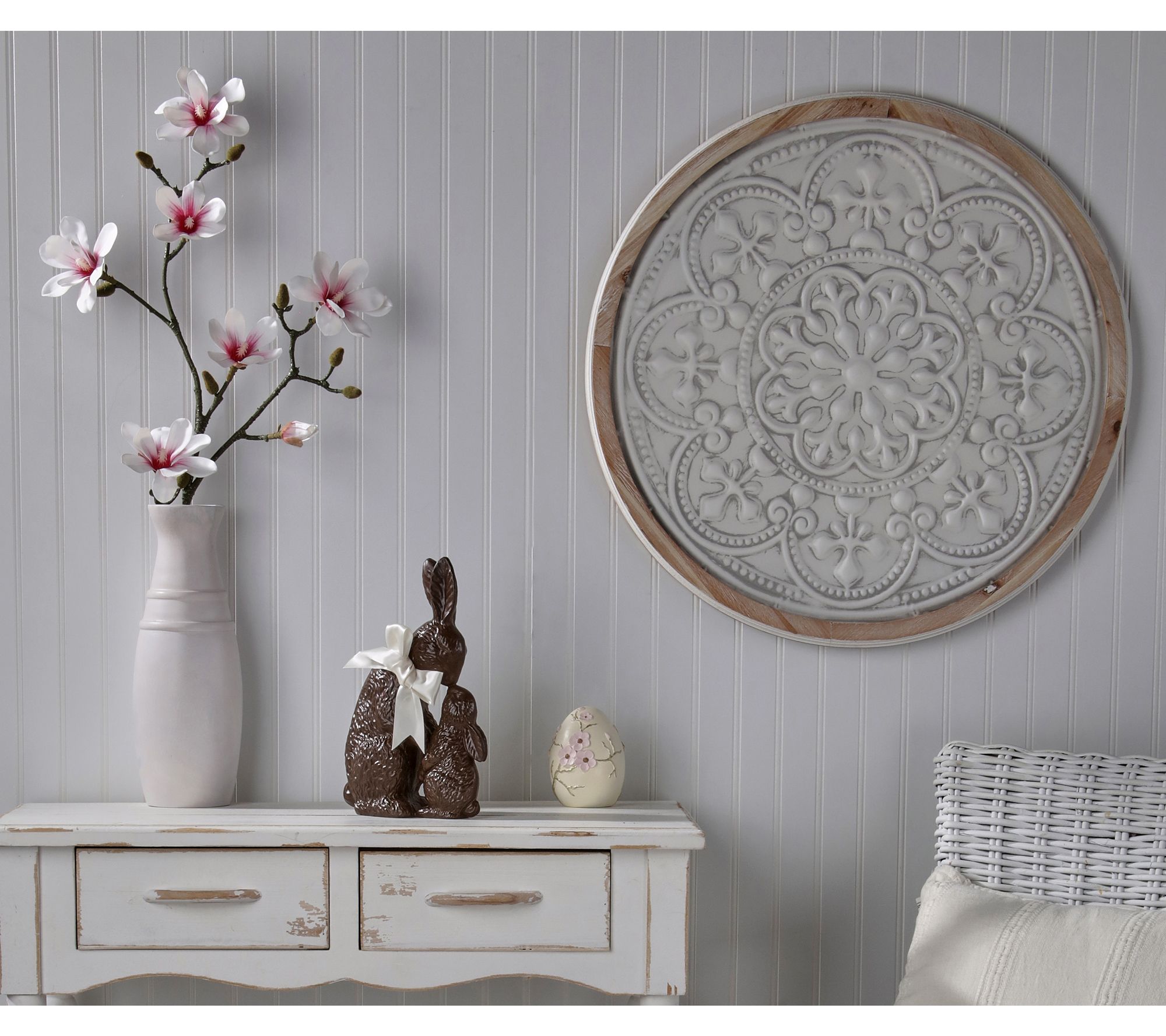 11.5" Chocolate Bunny With Baby by Valerie