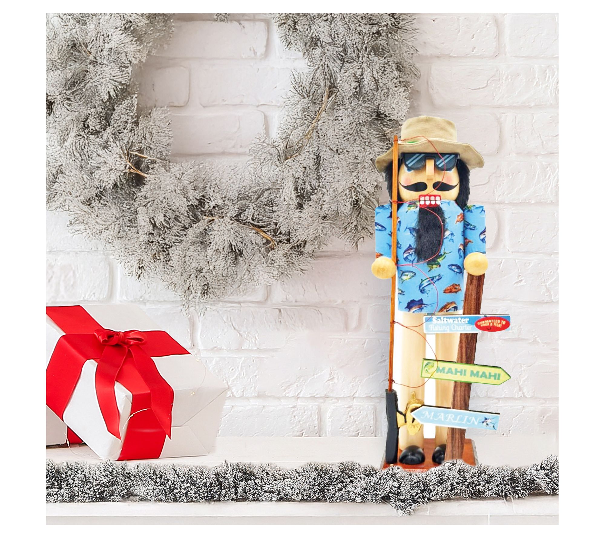 Santa's Workshop 14" Salty Fisherman Nutcracker