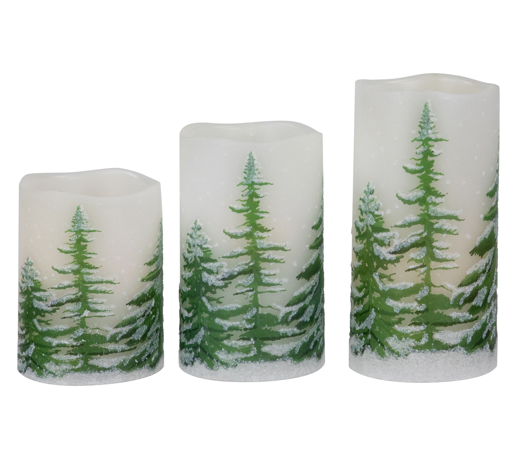 Northlight LED Flickering Pillar Christmas Candles 3-Piece