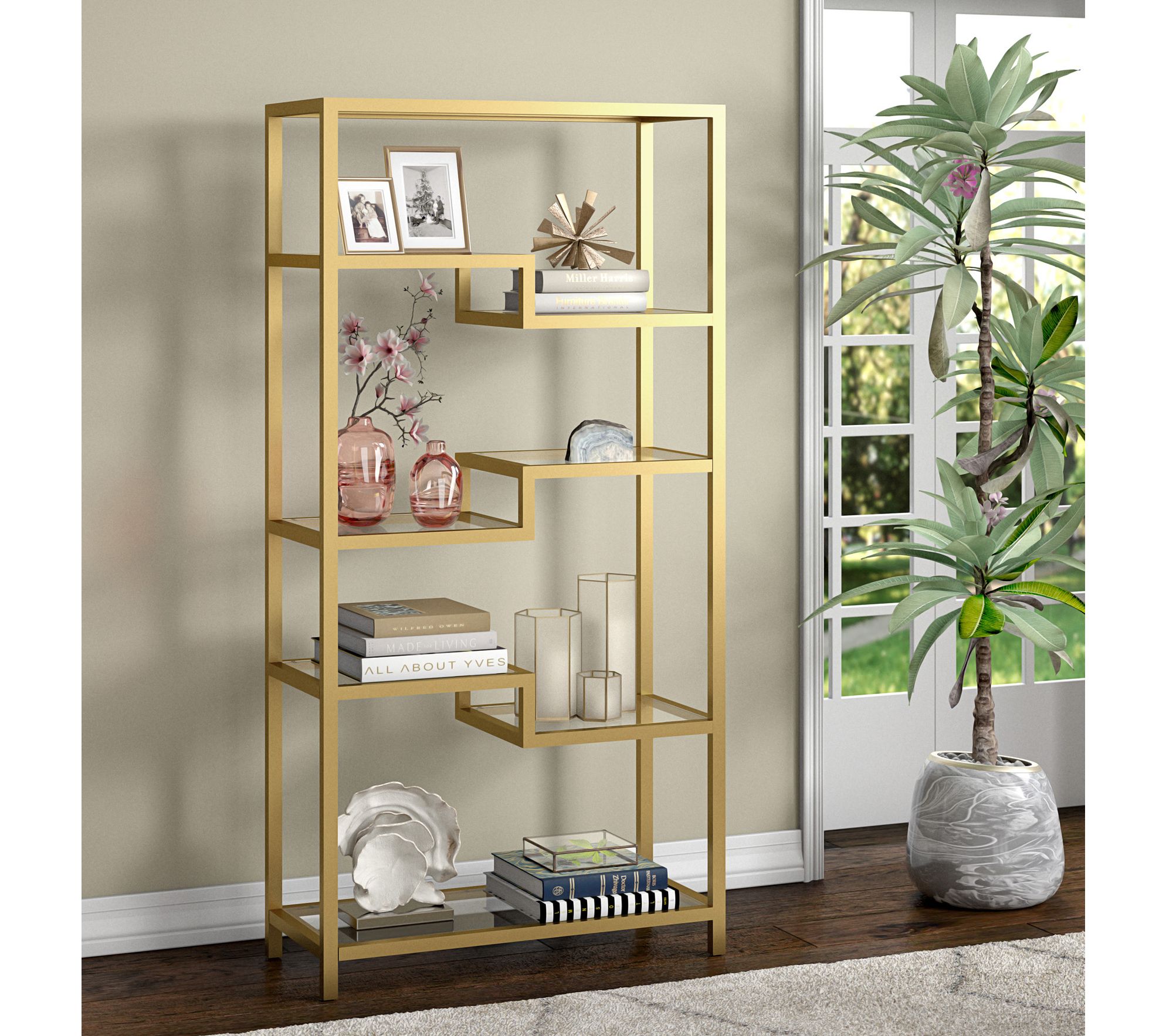 Hudson&Canal Johann 68" Tall Rectangular Bookcase