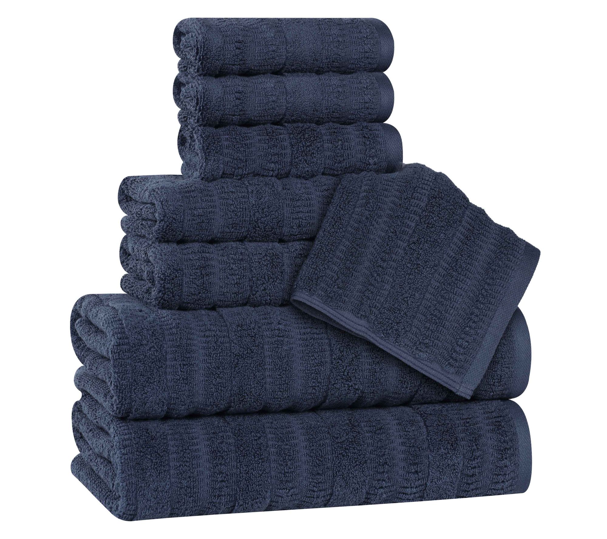 Superior Mika C otton Blend Sol id 8-Piece Towe l Set