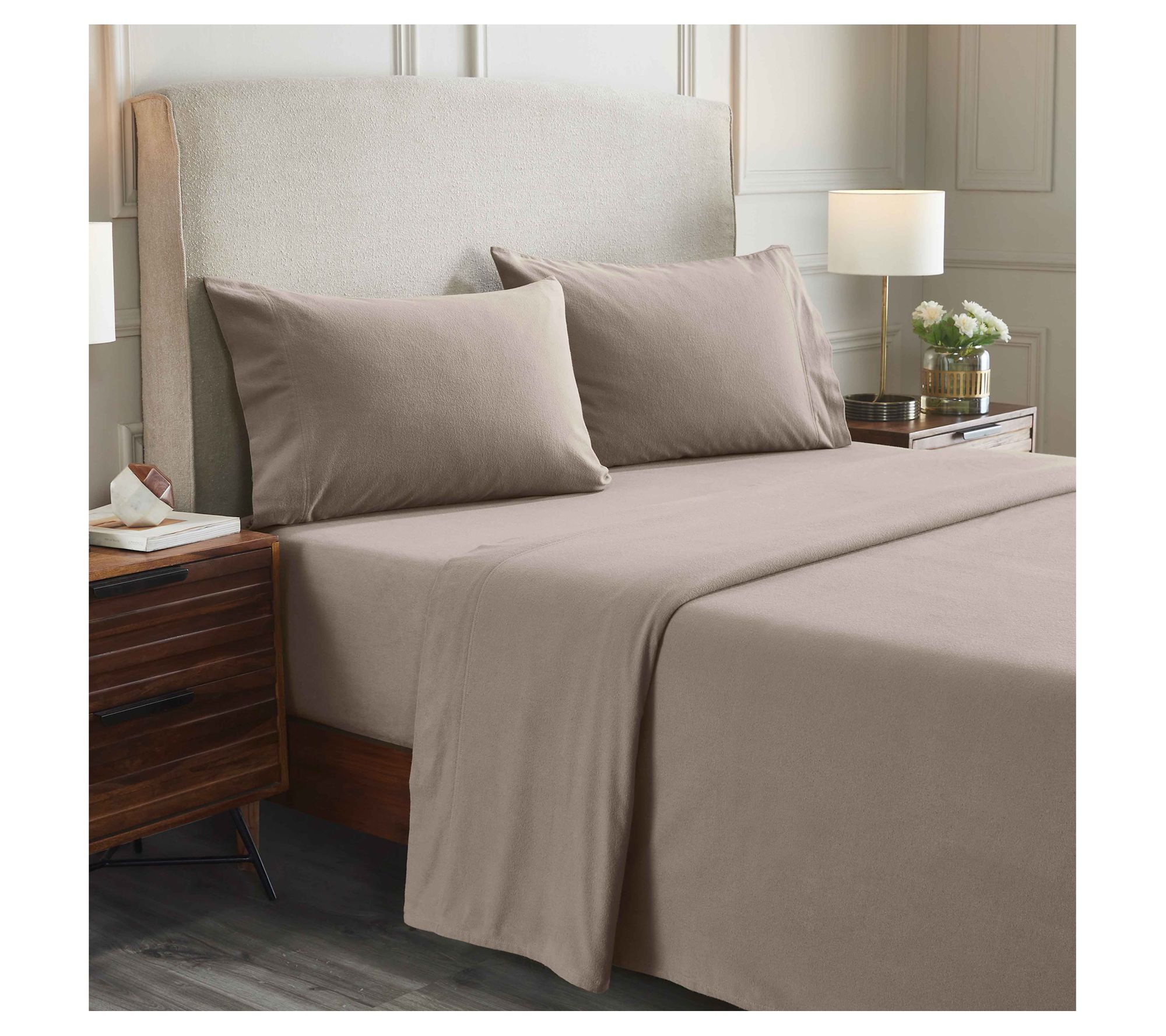 Superior Rome Flannel Solid Sheet Set, King