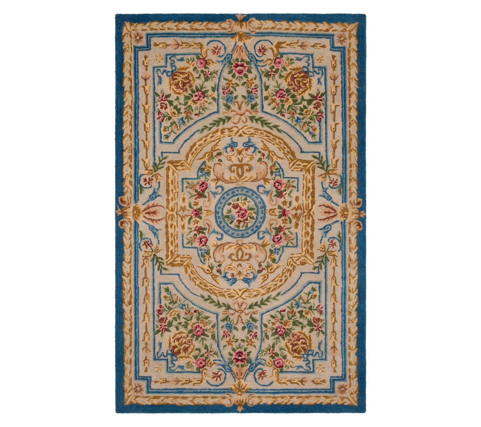 Savonnerie Palais Fleur Hand Tufted Wool 5' x 8' Rug