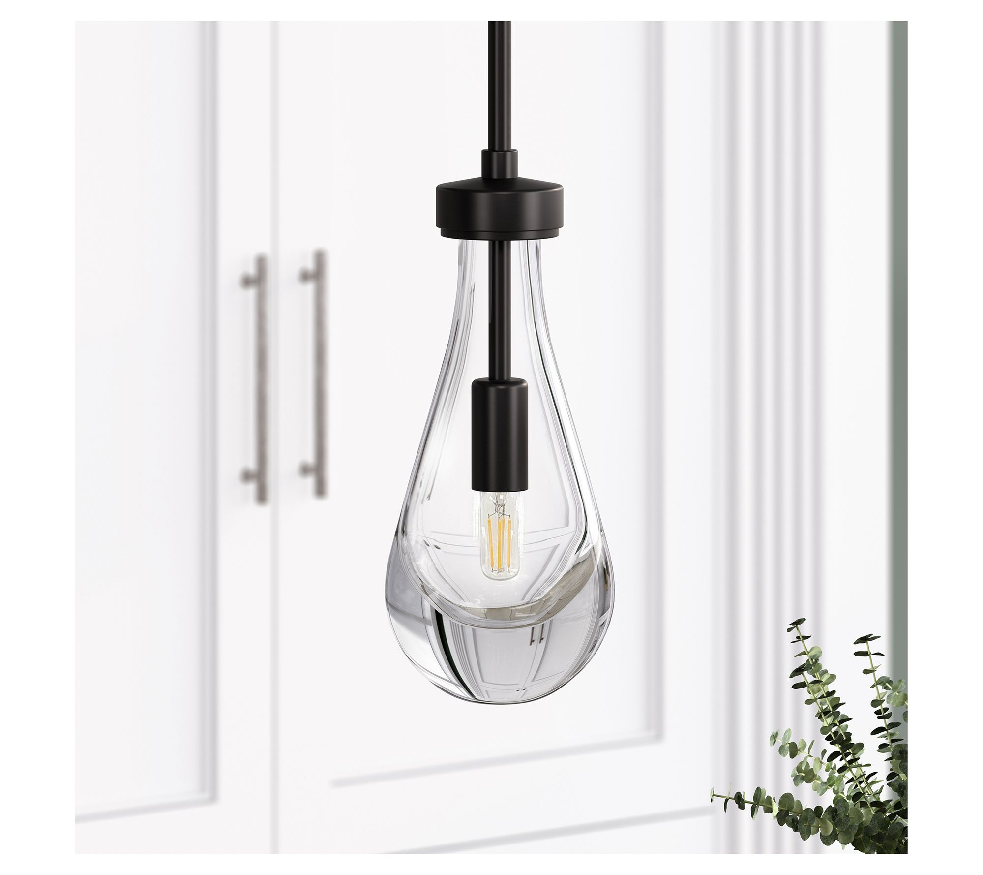 Hudson&Canal Twyla Pendant with Glass Shade