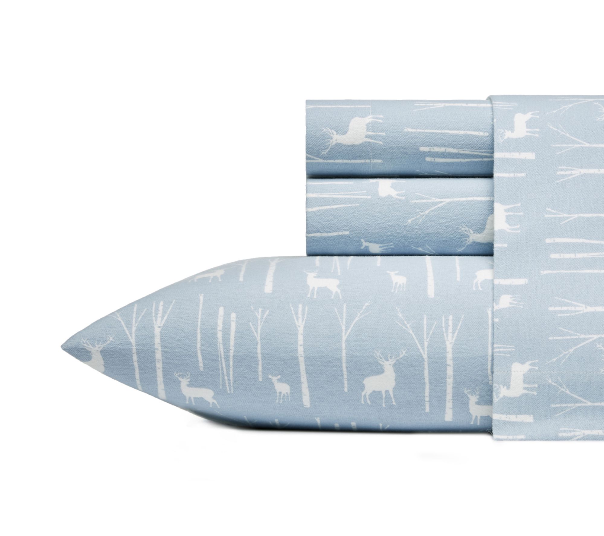 Eddie Bauer Birch Forest Blue Cotton Full SheetSet