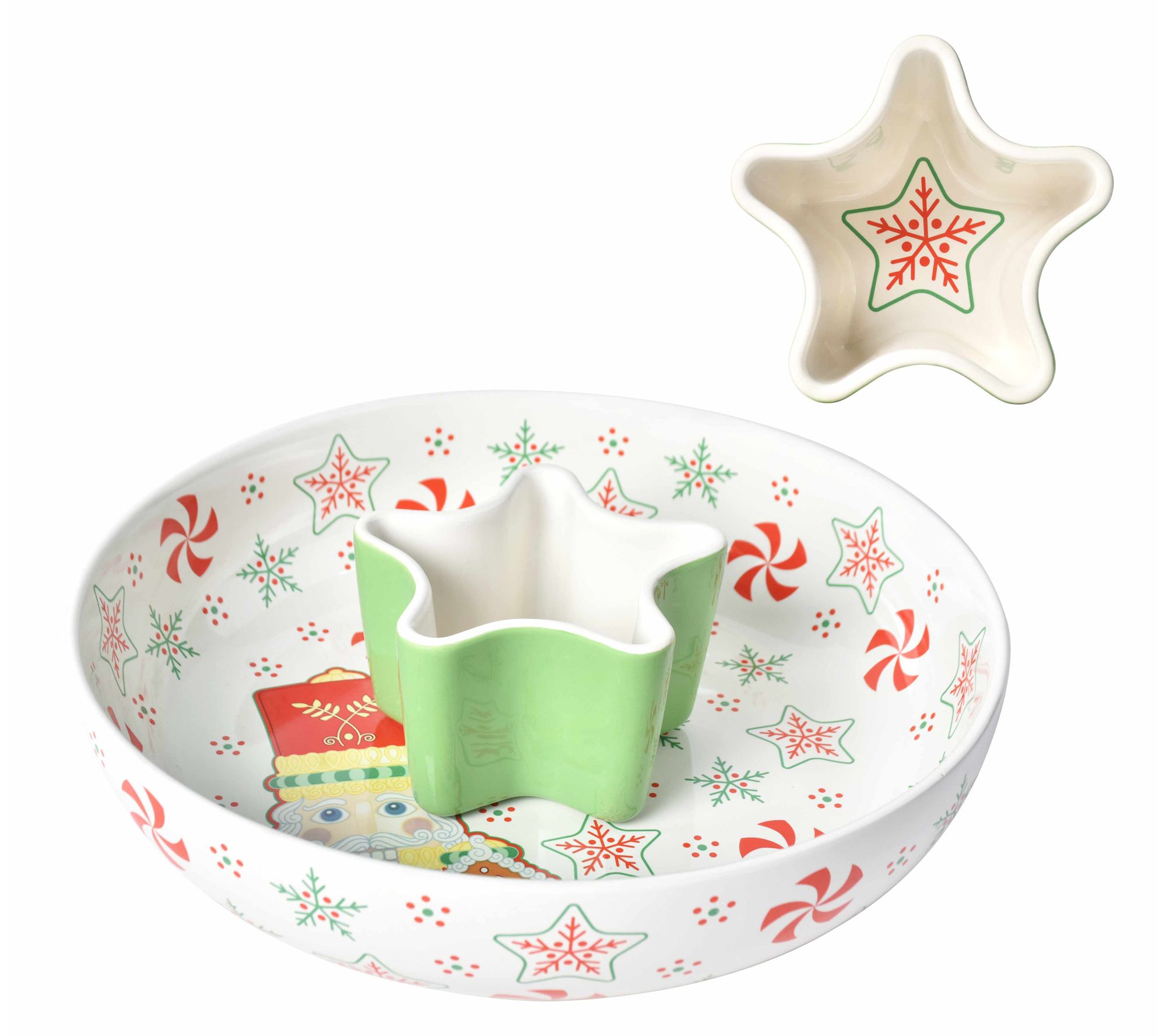 "As Is" Temp-tations Seasonal 3-qt Chip and Dip Bowl