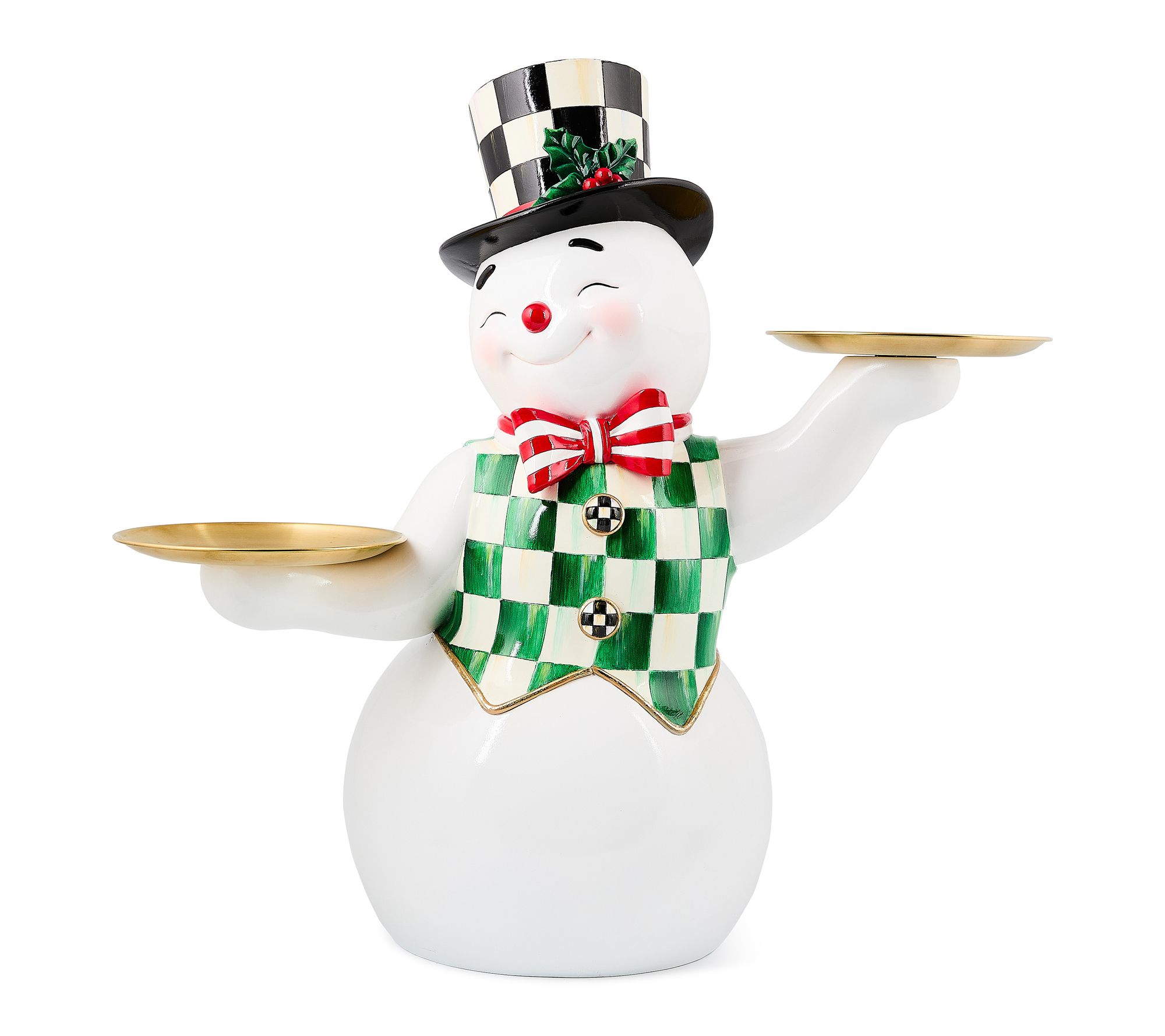 MacKenzie-Childs Check It Out Snowman Butler