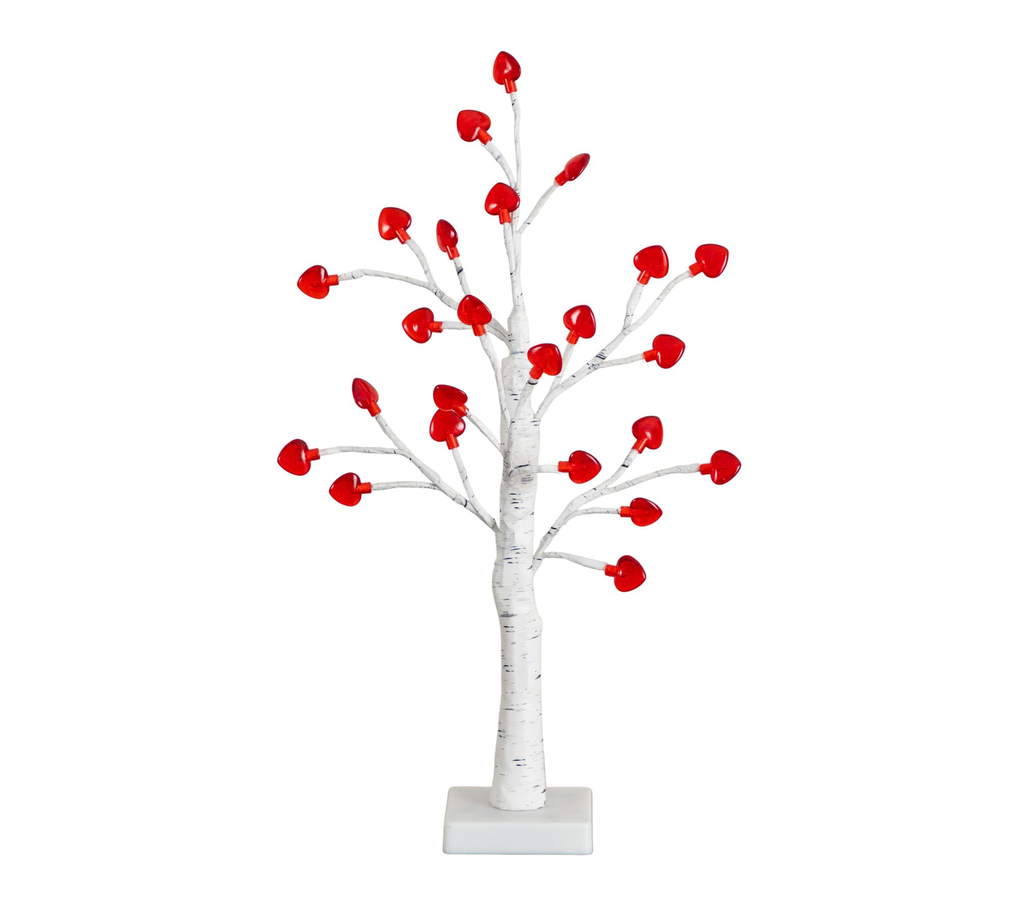 Nearly Natural 24" Pre-Lit twig tree with MiniRed Hearts