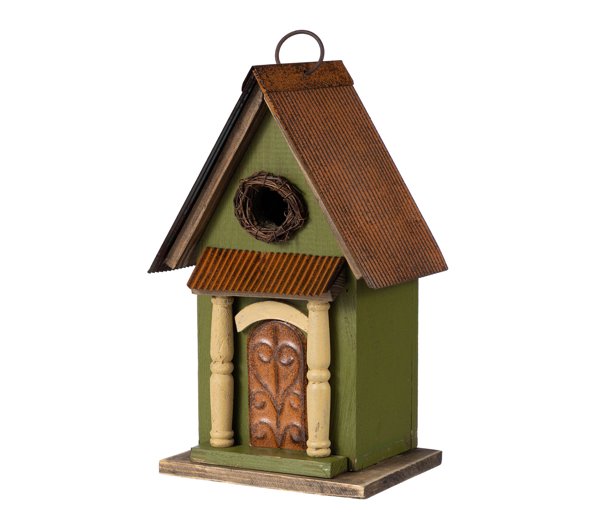 Glitzhome 11.25"H Vintage Distressed Wood Decorative Birdhouse