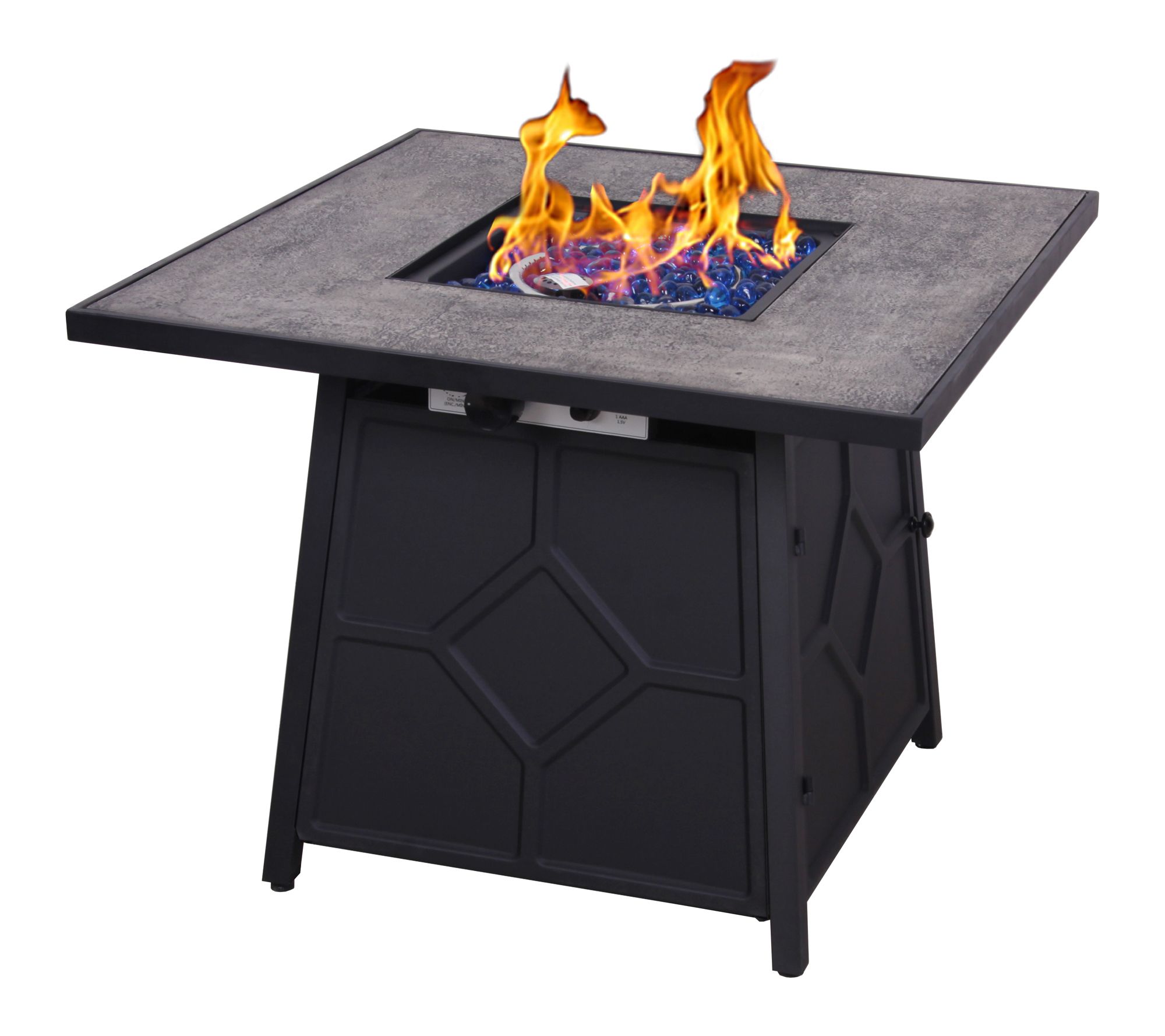 HEATMAXX Gas Square Tabletop Fire Pit