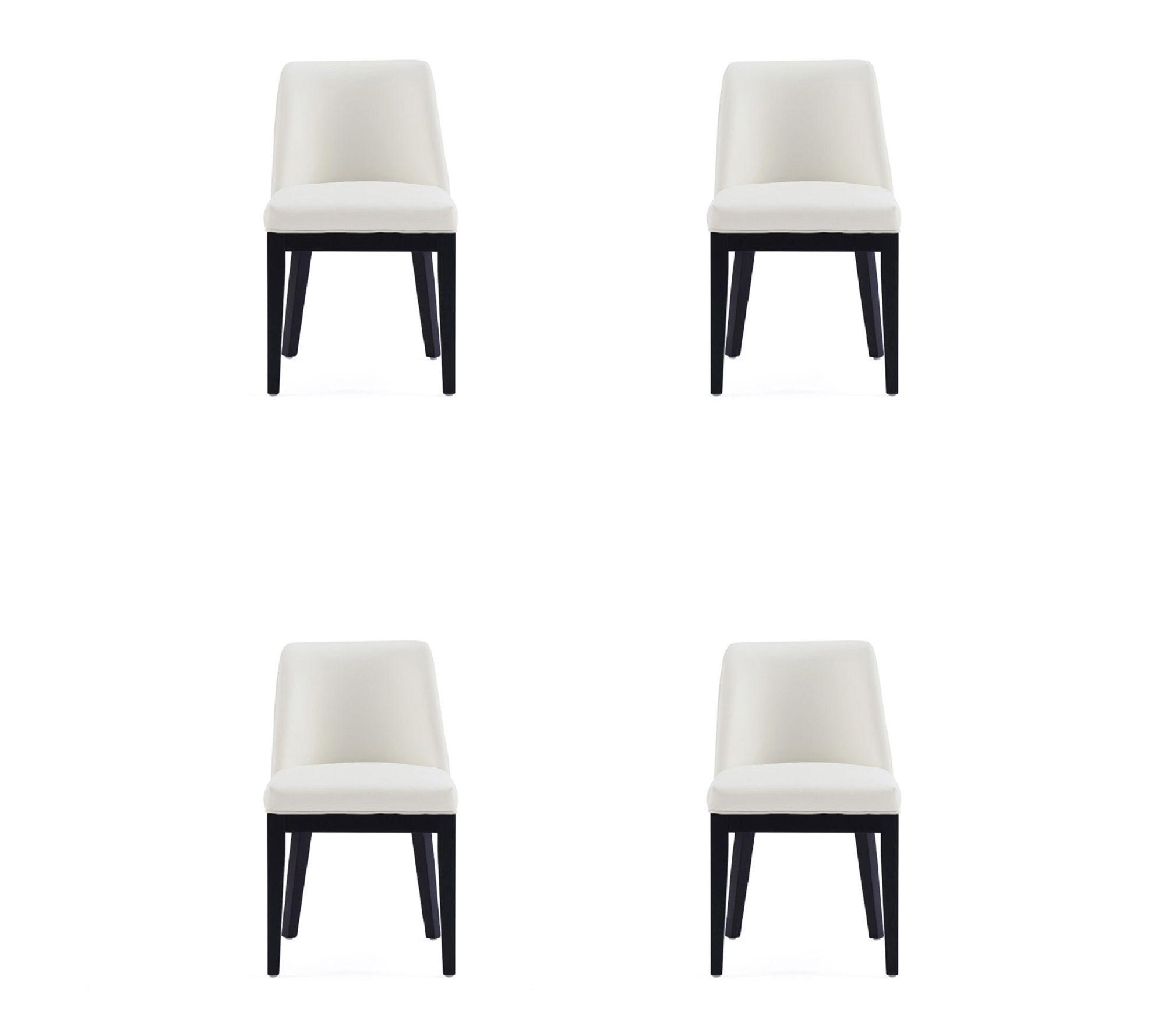 Manhattan Comfort Gansevoort Wood Dining Chair- Set of 4