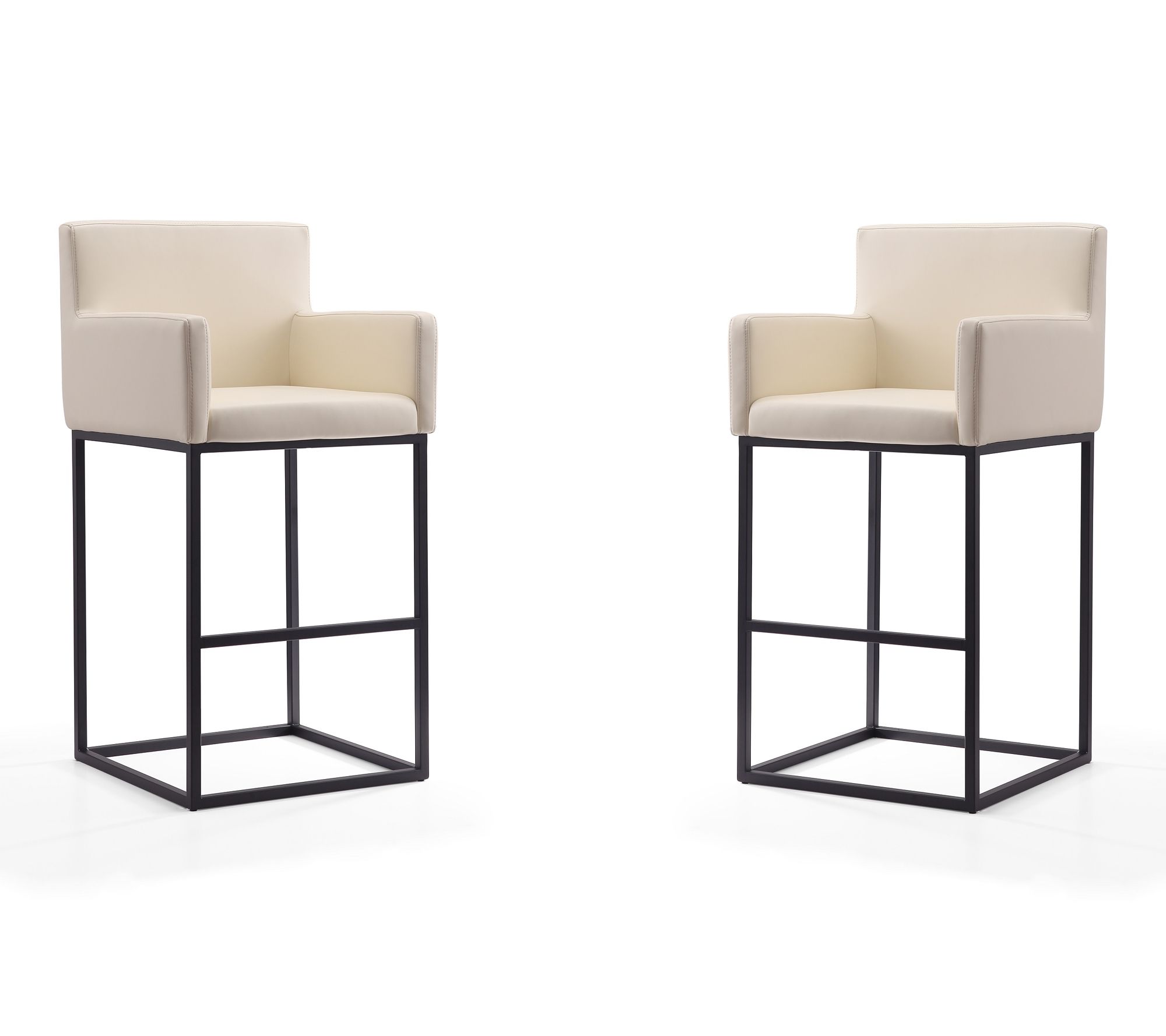 Manhattan Comfort Ambassador Upholstered Barstool - Set of 2