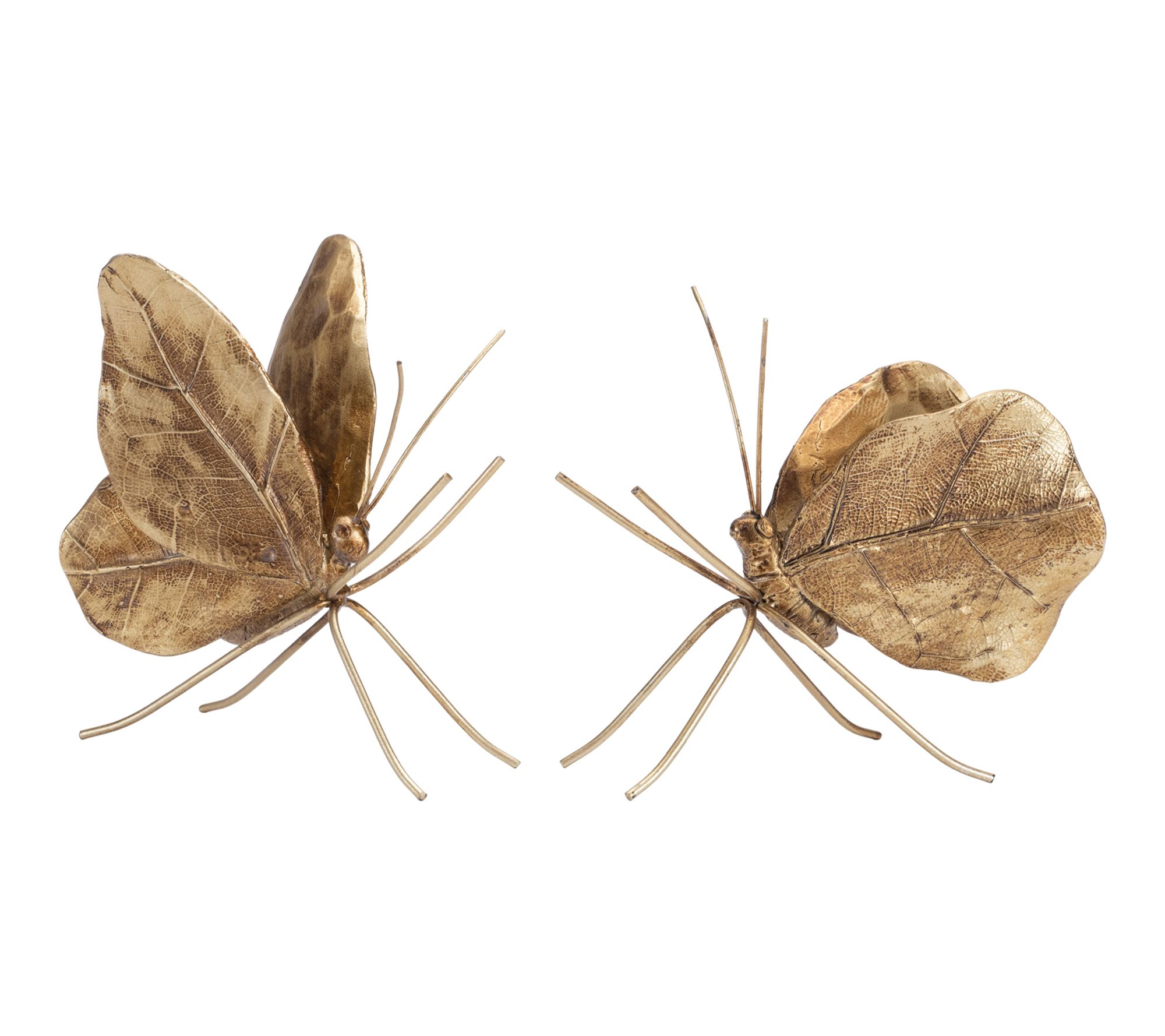 Melrose International Leaf Butterfly Shelf Sitter (Set of 2)