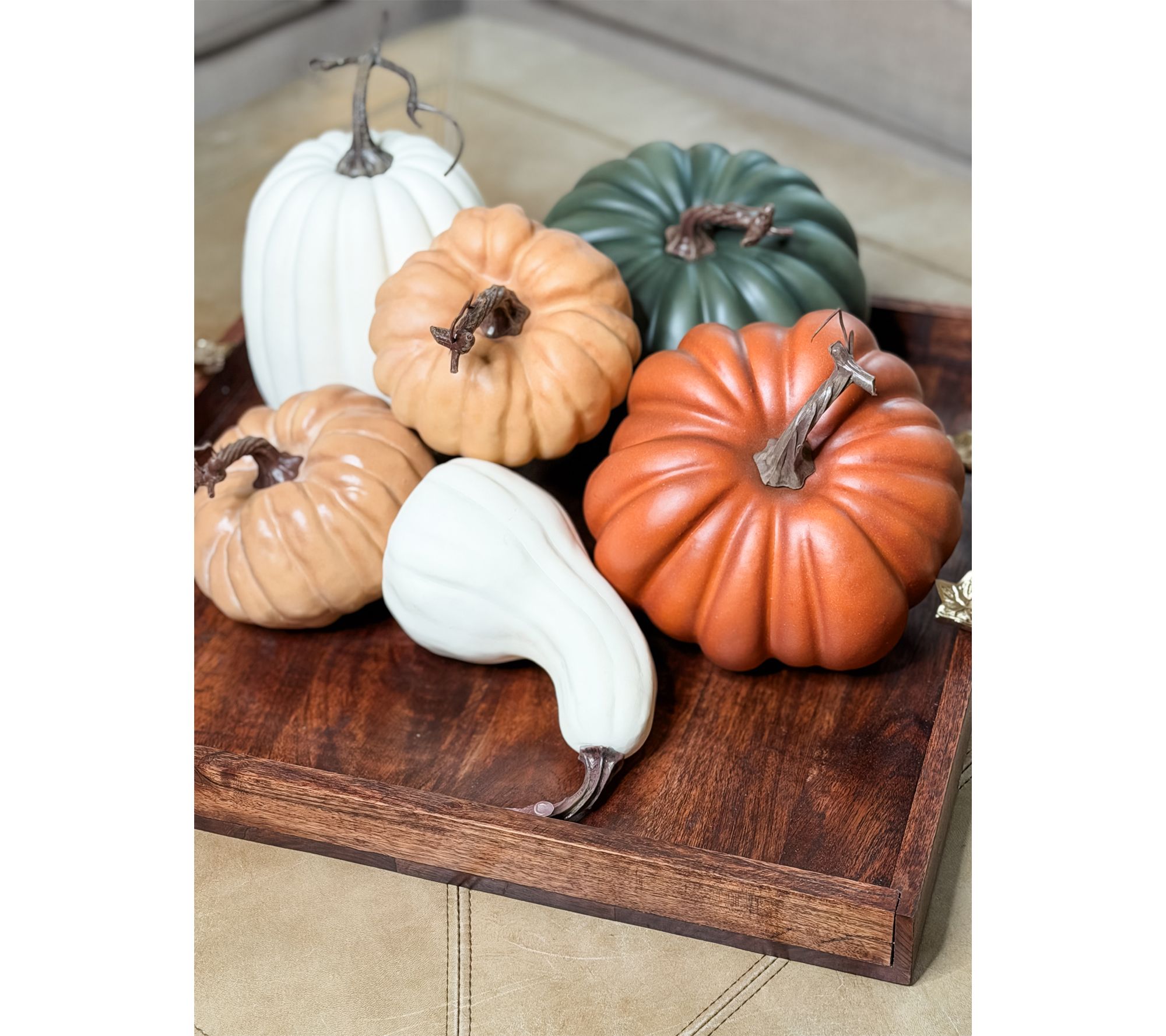 Simply Stunning Set of 6 Heirloom Pumpkins by Janine Graff