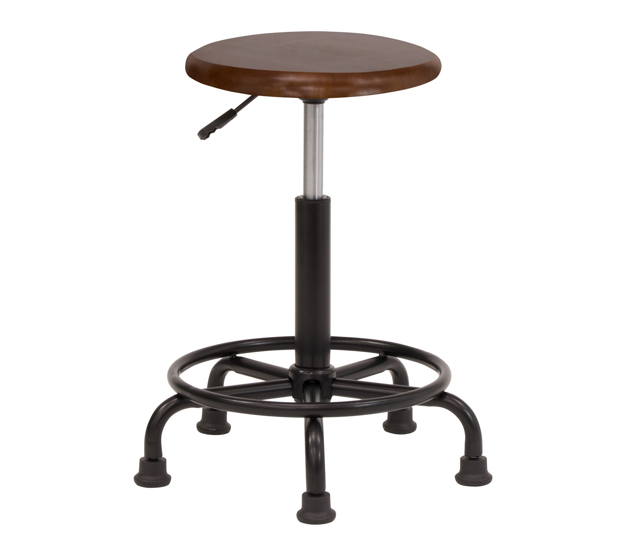 Studio Designs Retro Wood Metal Height Adjustable Stool