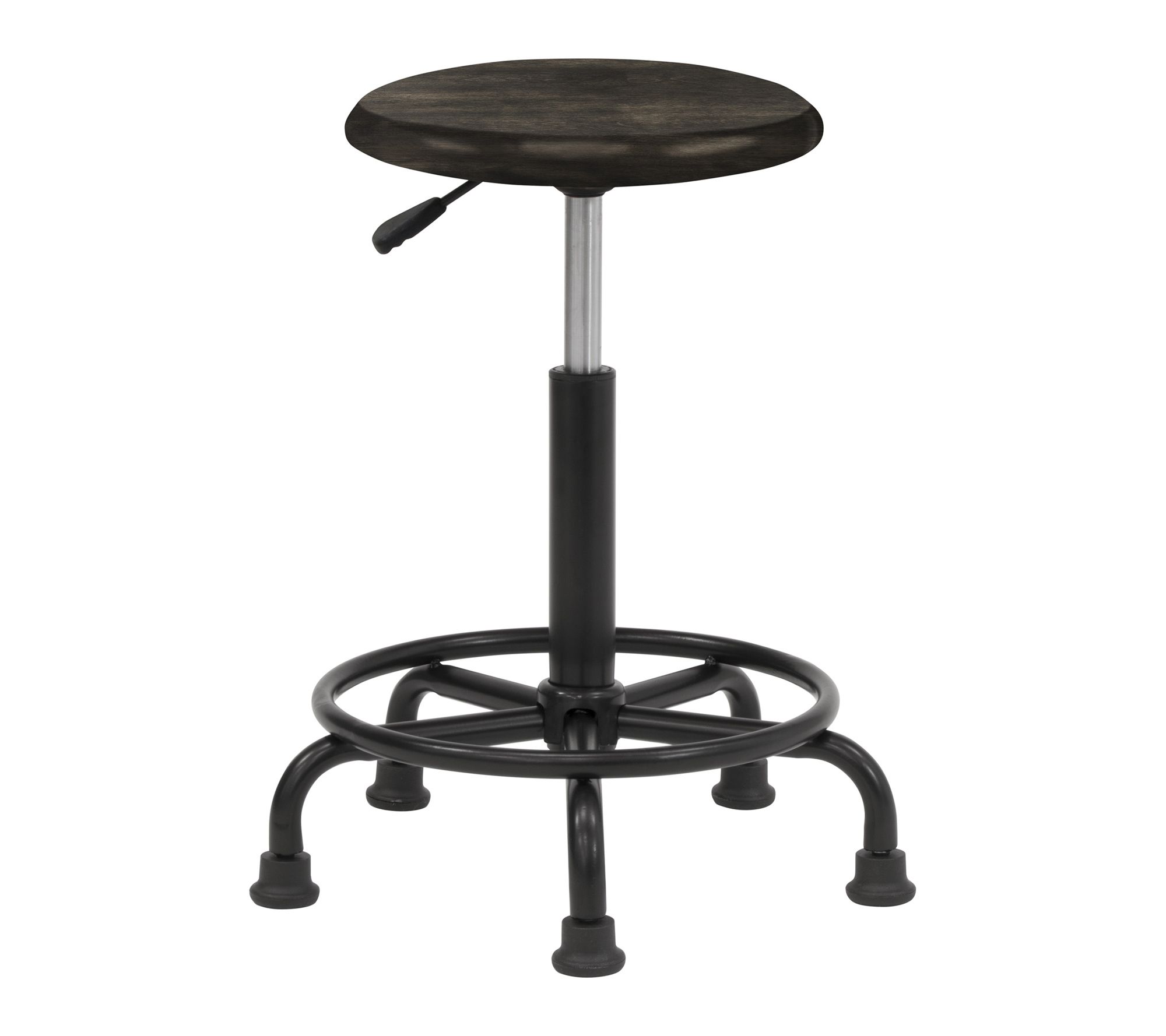 Studio Designs Retro Wood Metal Height Adjustable Stool