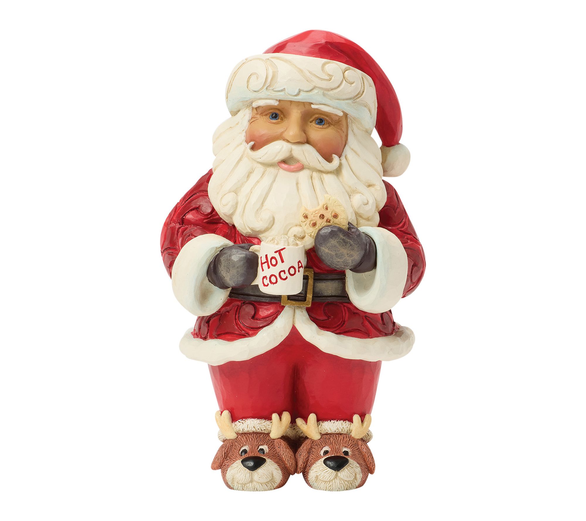 Jim Shore Heartwood Creek Santa Hot Cocoa Cookie Pint Size Fig