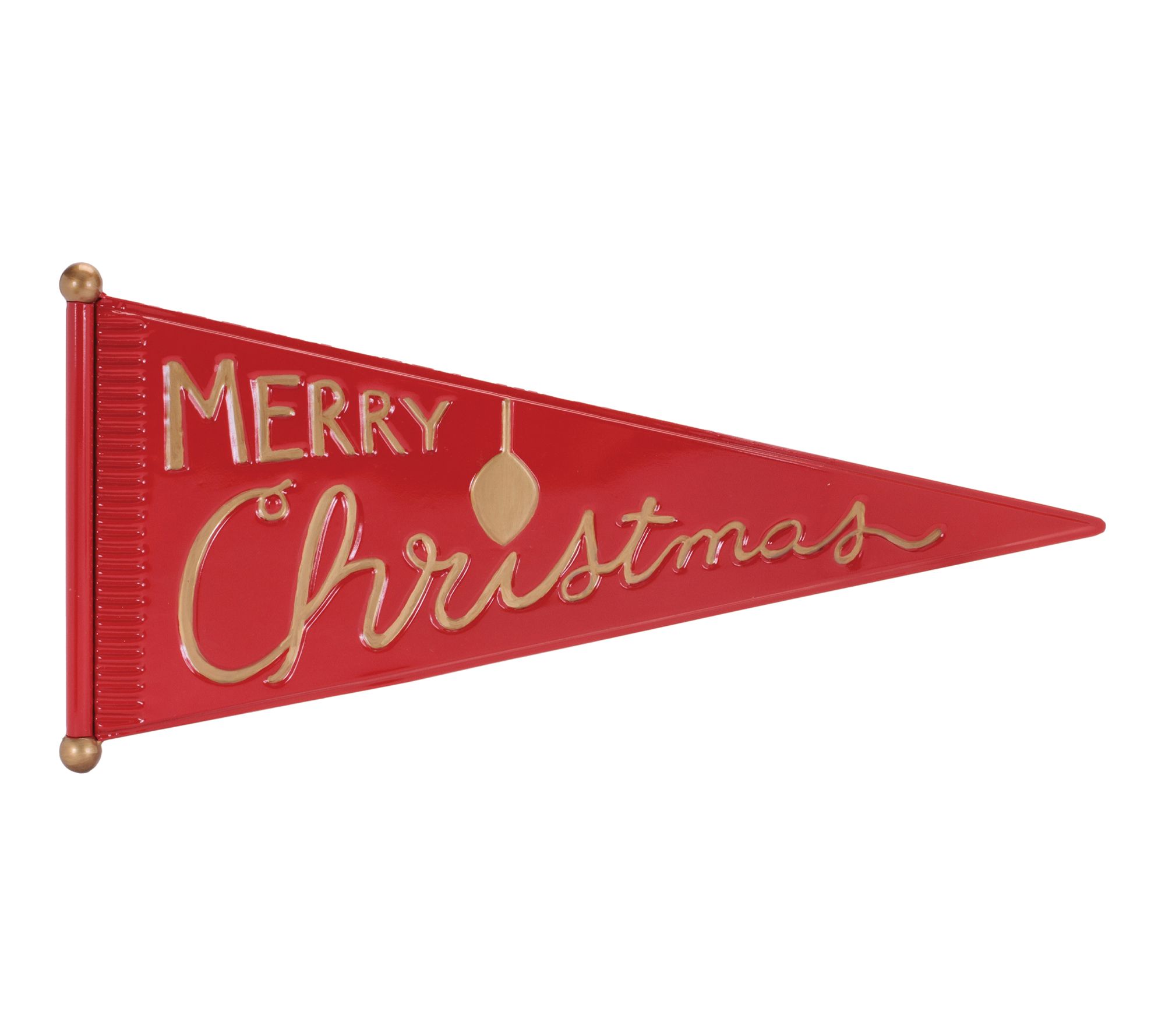Melrose Merry Christmas Metal Pennant Wall Sign 25"L