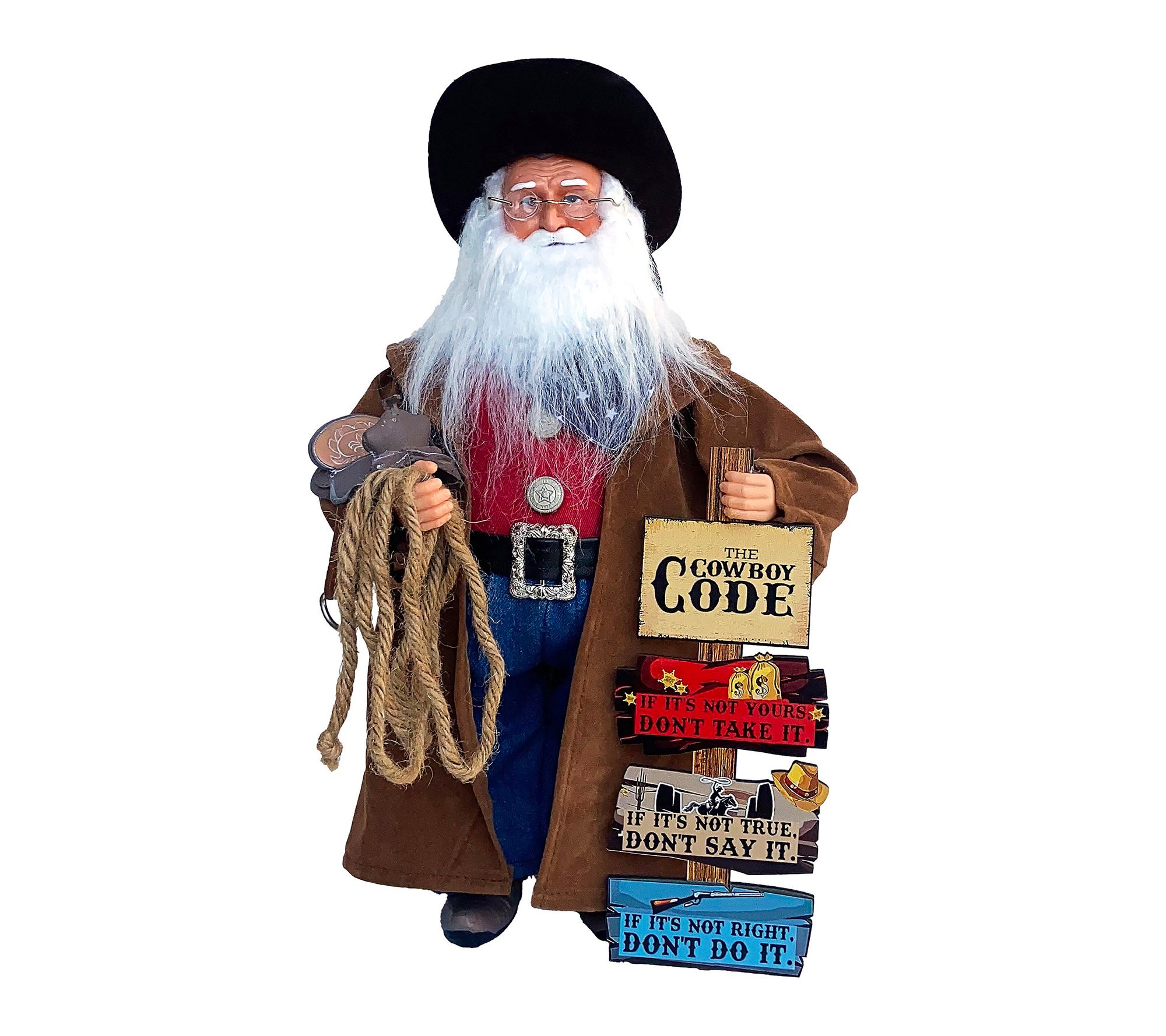 Santa's Workshop, Inc 15" The Cowboy Code Claus