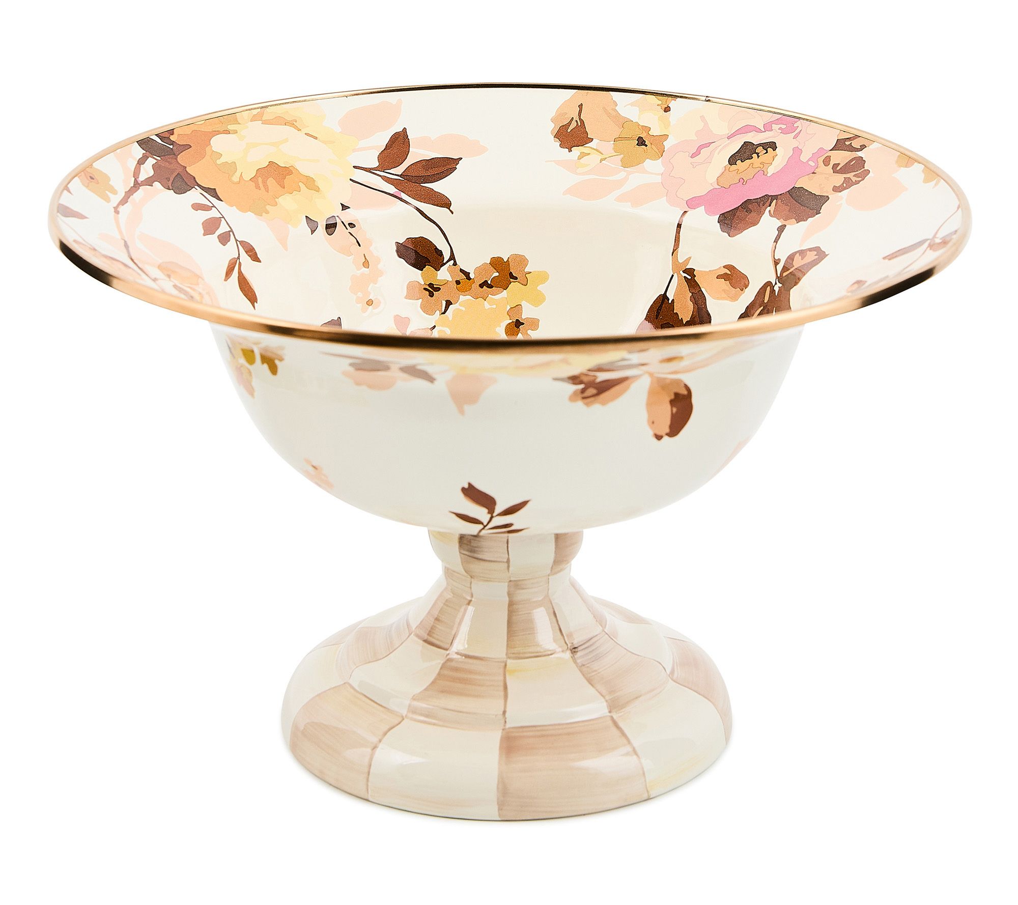 MacKenzie- Childs Wild Rose Large Compote