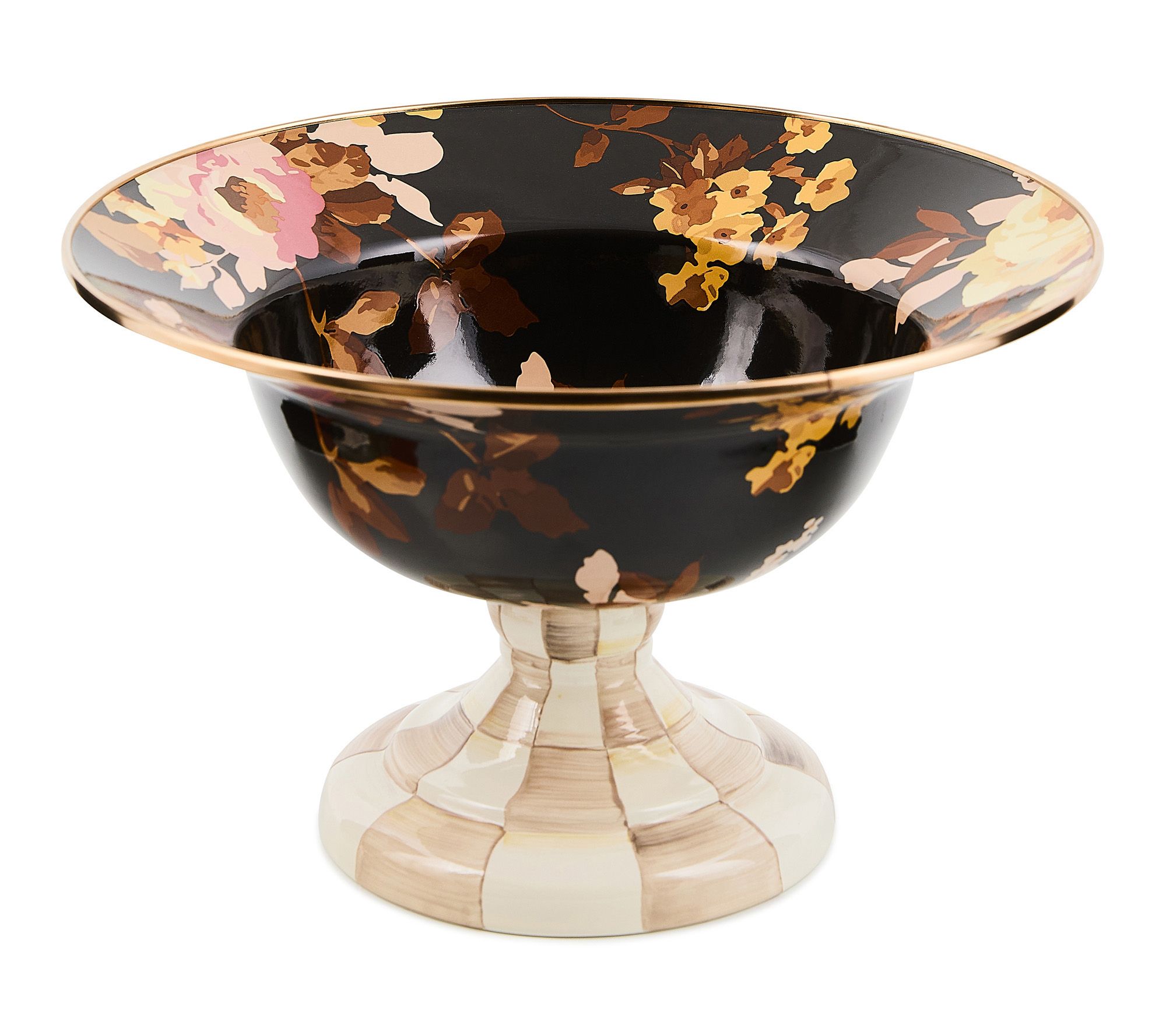 MacKenzie- Childs Wild Rose Large Compote