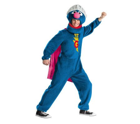 Super Grover Adult Costume Qvc Com