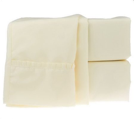 Home Reflections Microfiber Sheet Set w/ Ruffle Hem - QVC.com