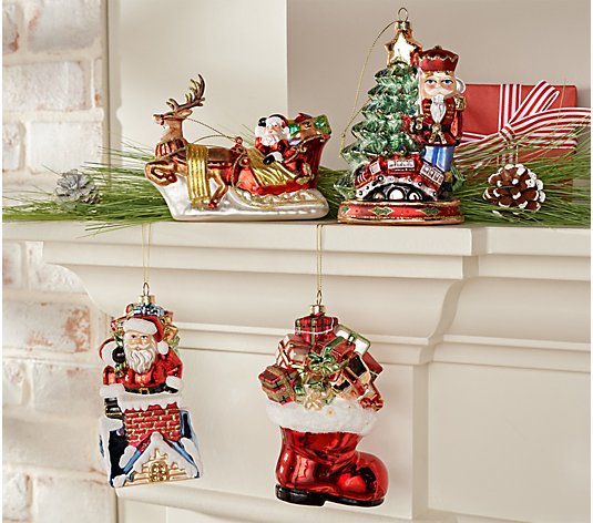 Vintage Santa ornament bundle