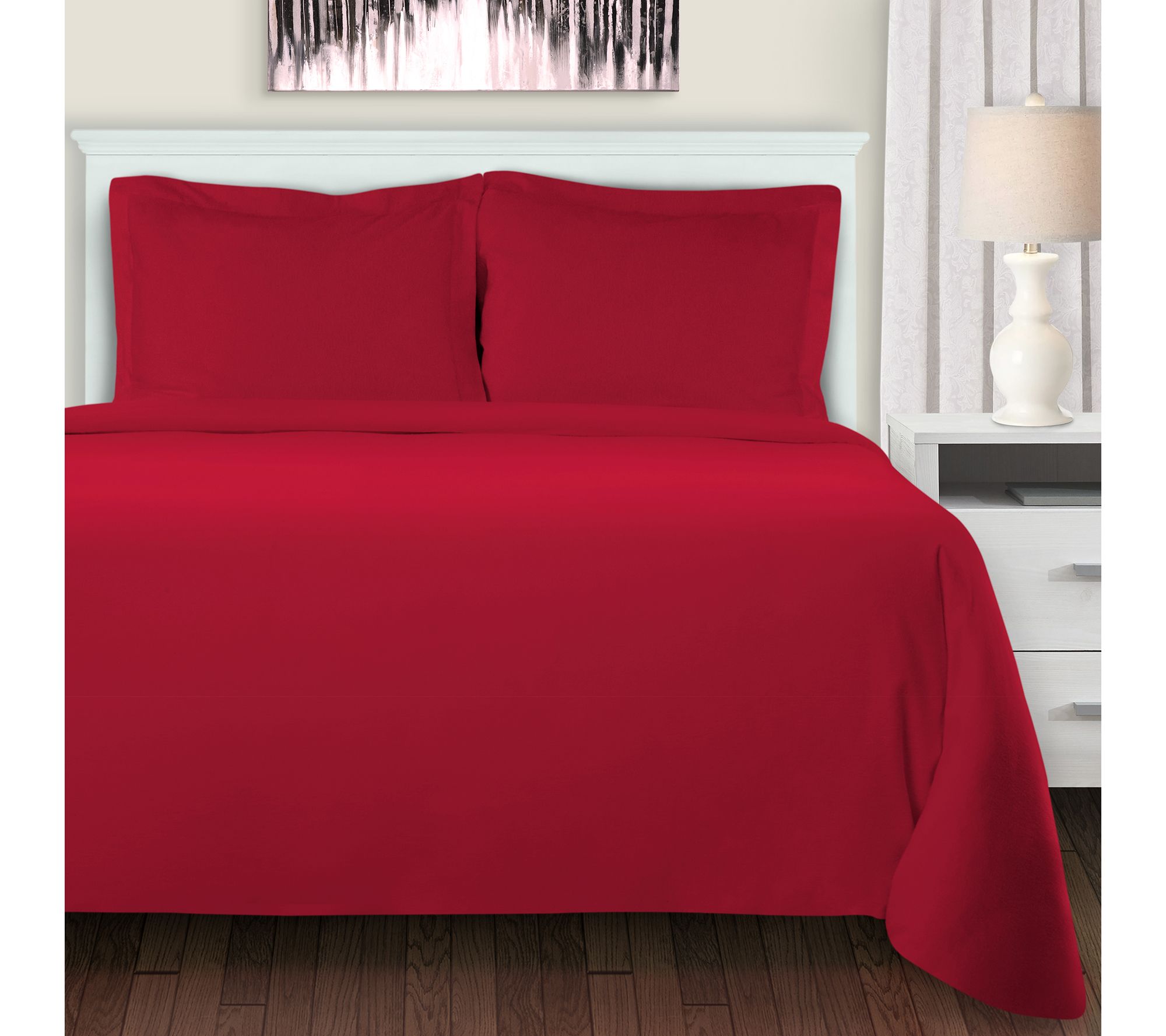 Superior Cotton Flannel Solid Duvet Cover Set, Full/Queen