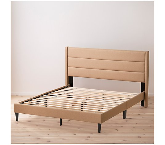 Upholstered Triple Lined Platform Bed, Qvc Adjustable Bed Frames
