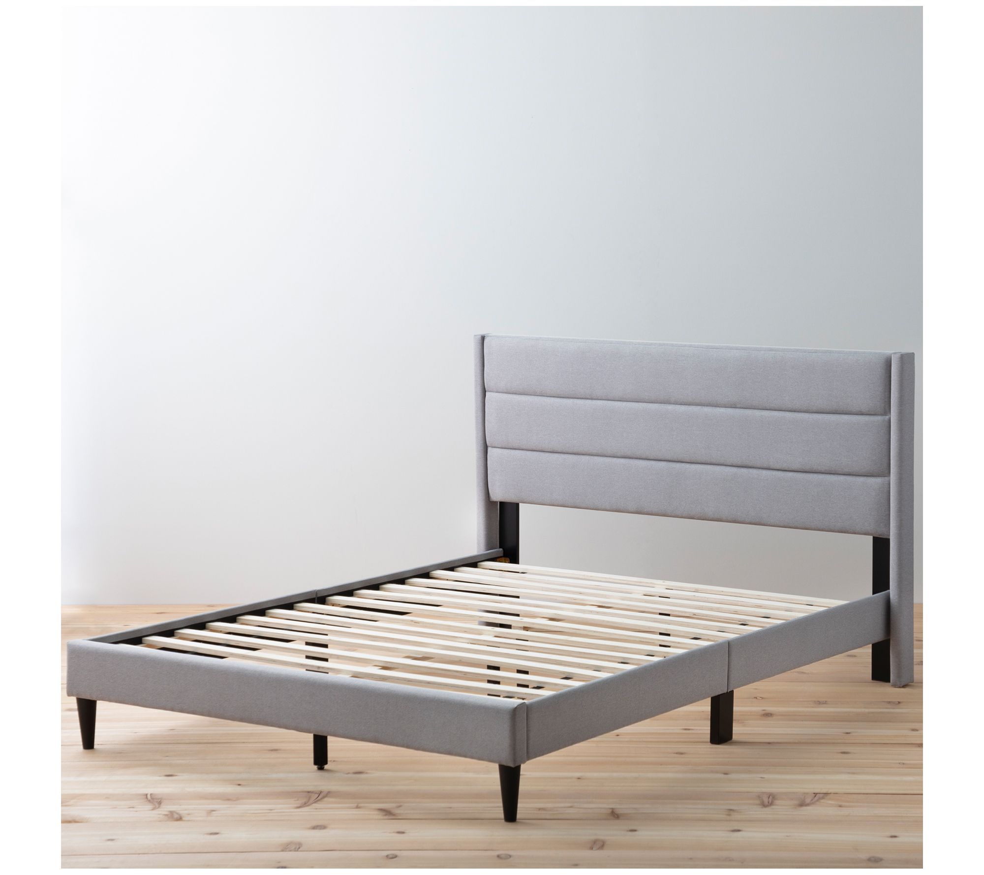 Upholstered Triple Lined Platform Bed, Queen