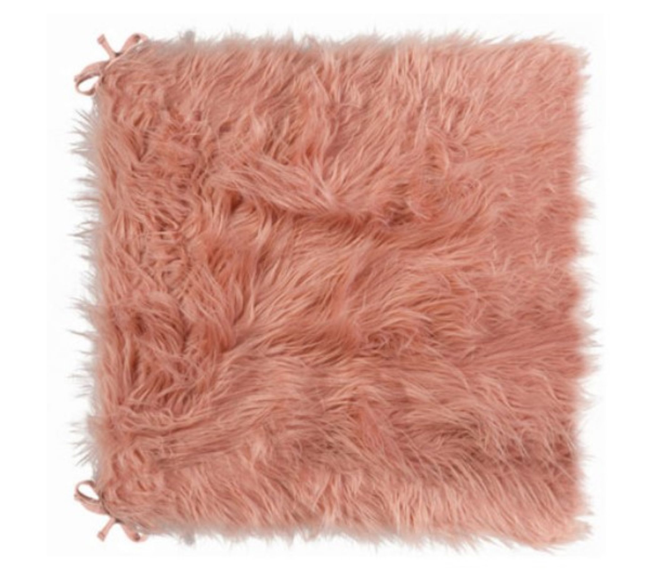 HomeRoots Set of 2 Cozy Faux Fur Chair Pads