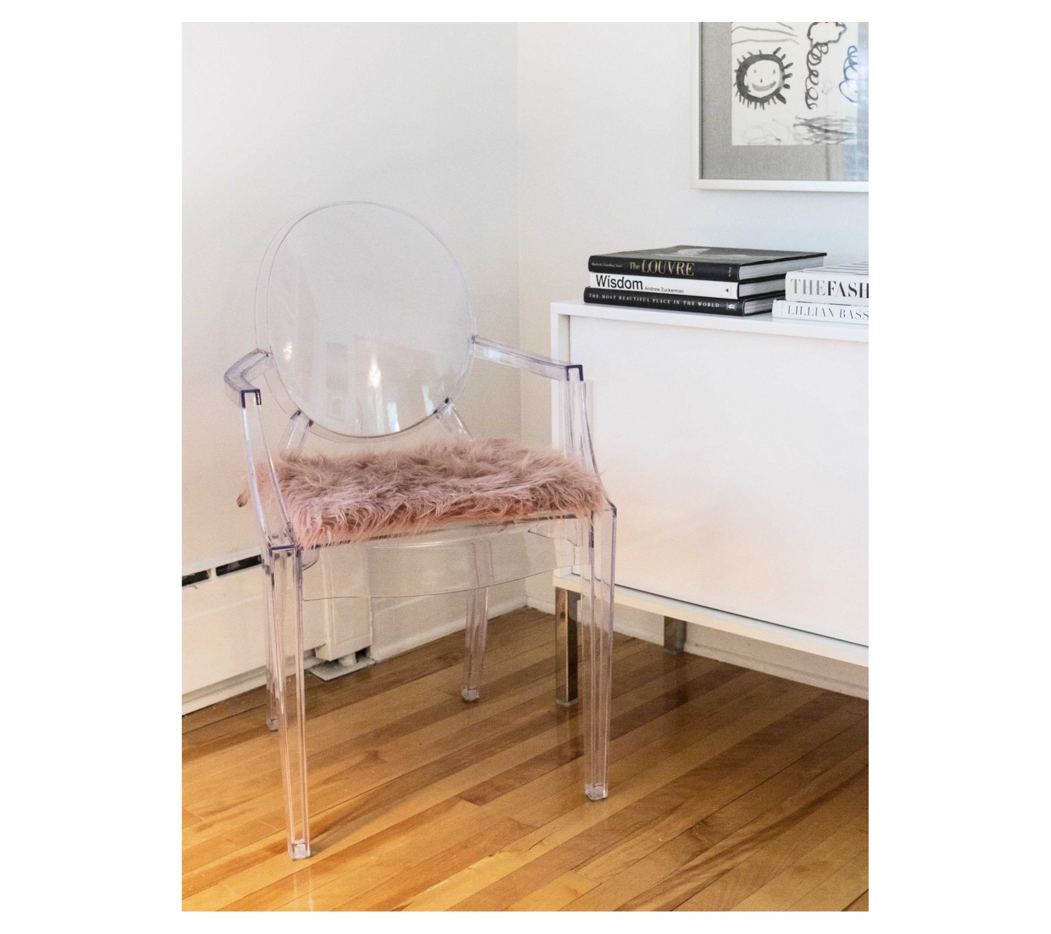 HomeRoots Set of 2 Cozy Faux Fur Chair Pads