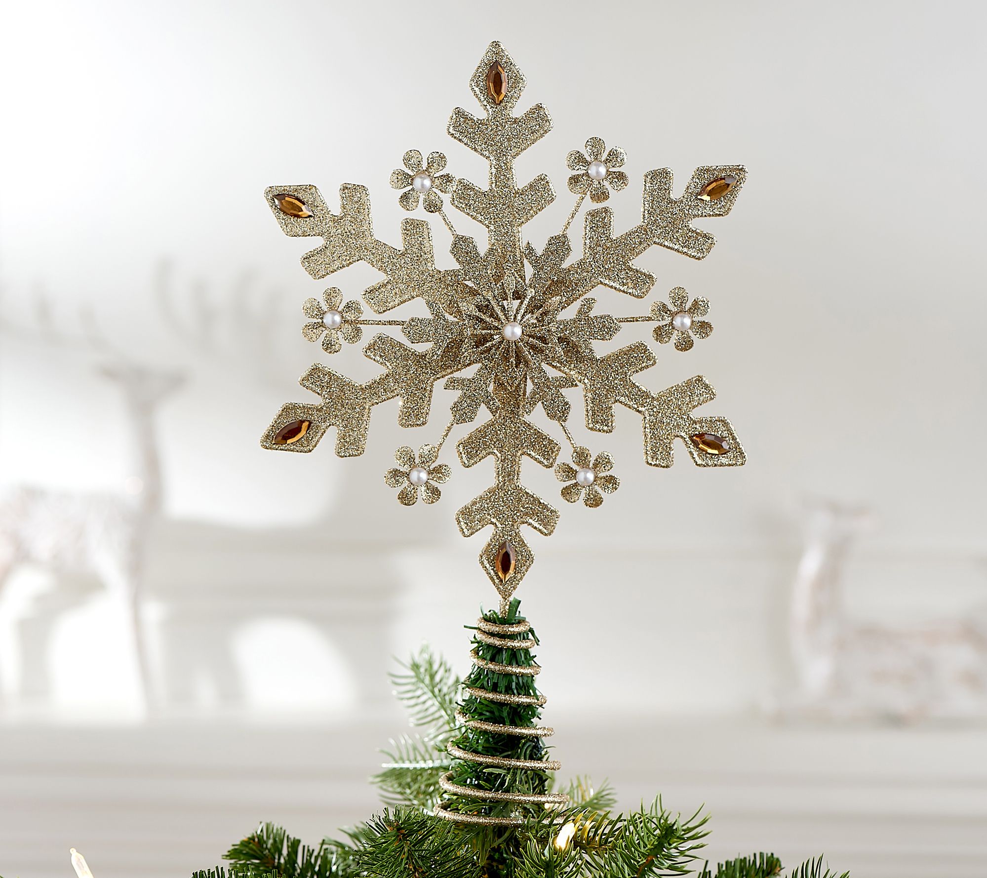 7.75” Holiday Metal Snowflake Ornament