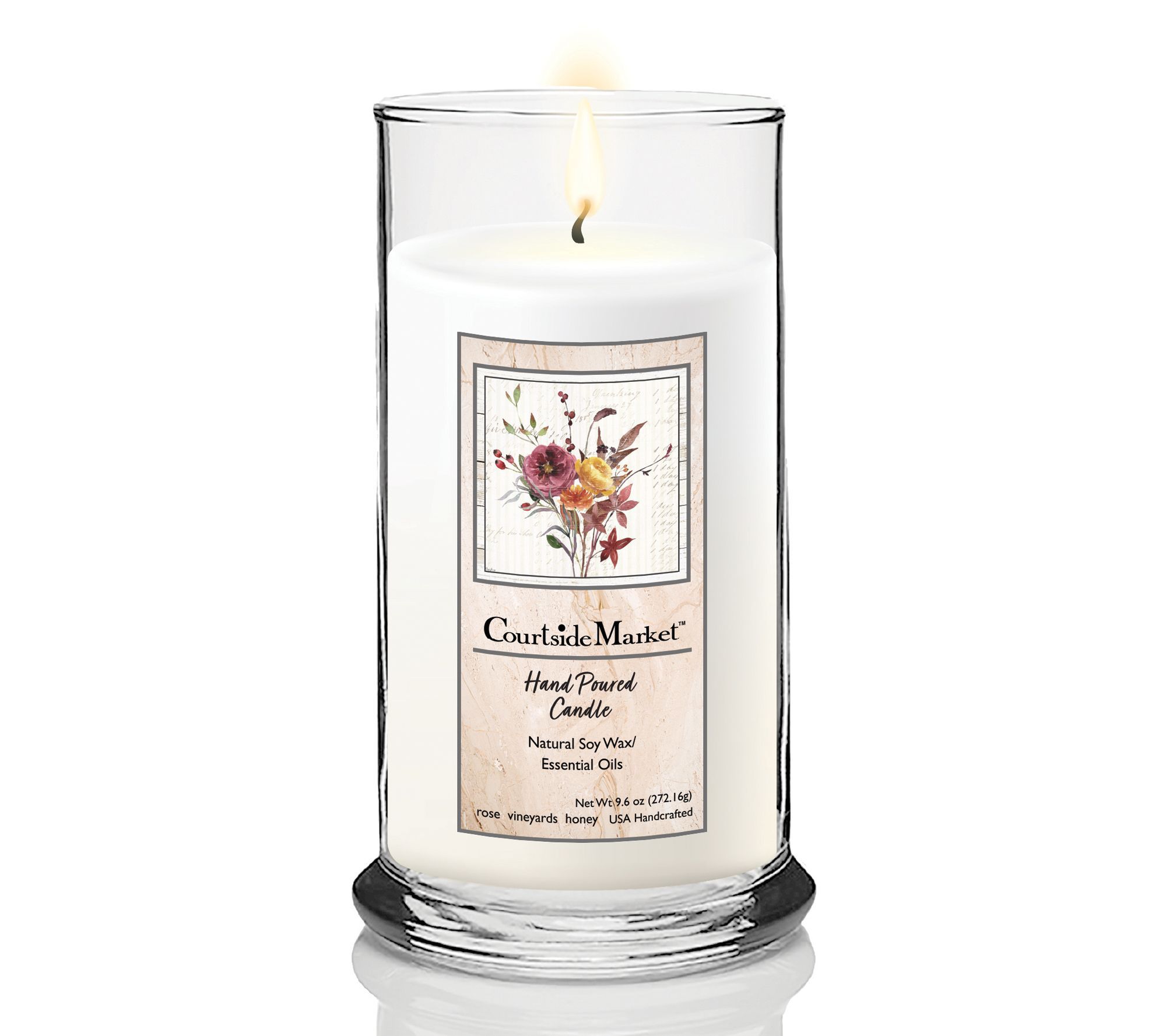 Courtside Market Wild Floral II Status Candle G lass 18 oz.
