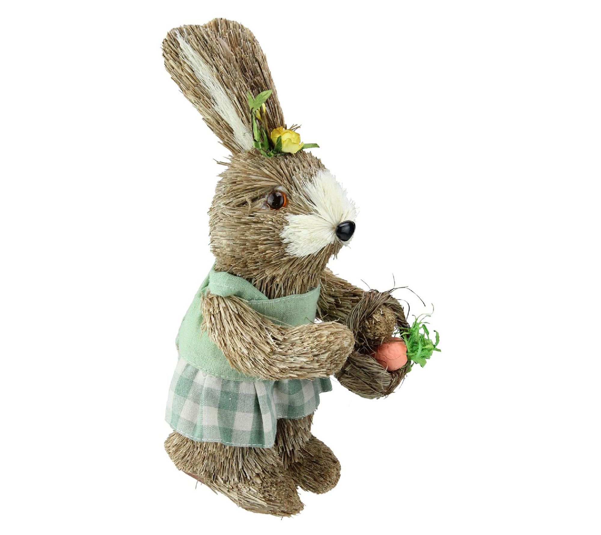 10.5" Sisal Easter Bunny Rabbit Spring Figure