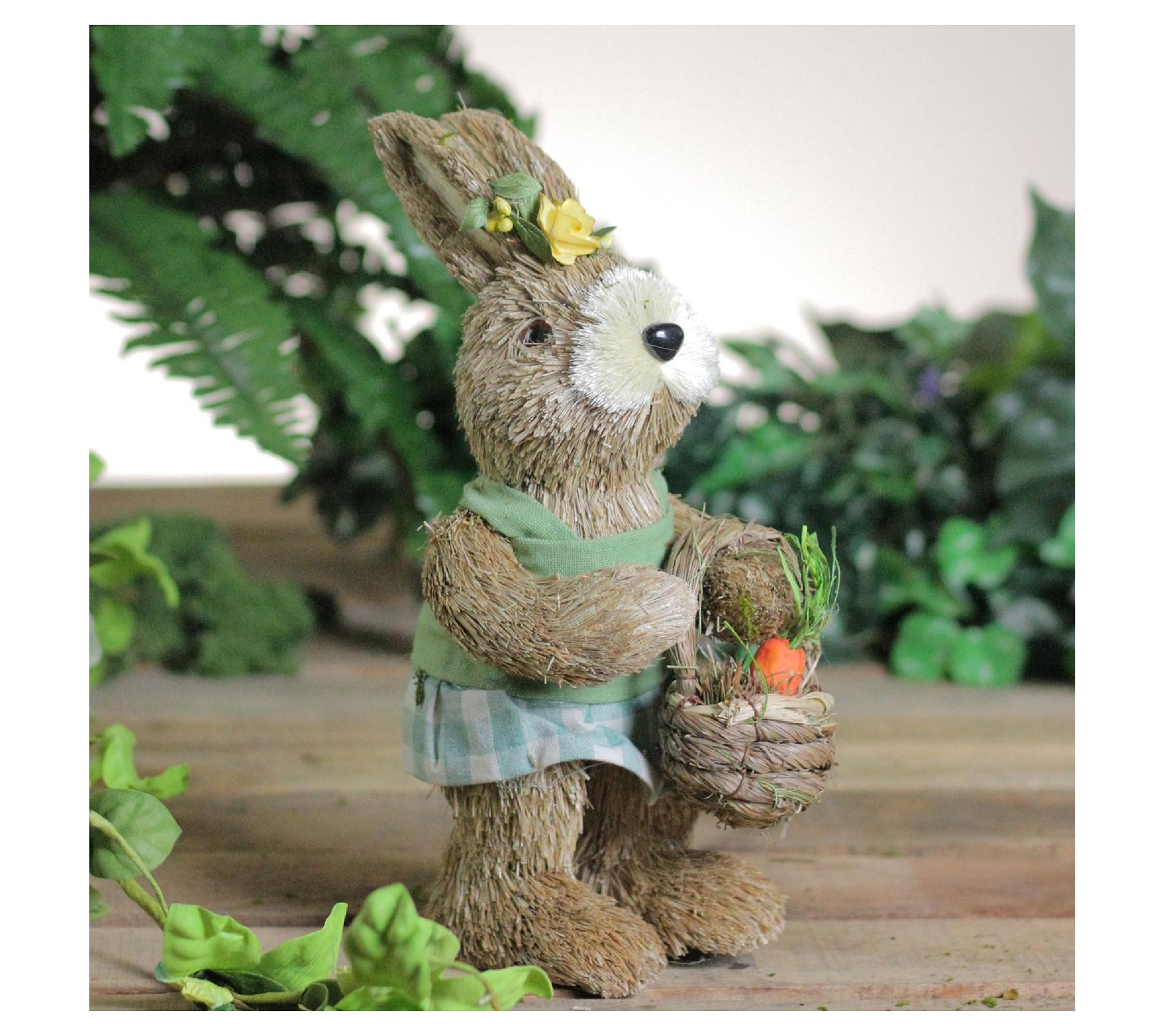 10.5" Sisal Easter Bunny Rabbit Spring Figure