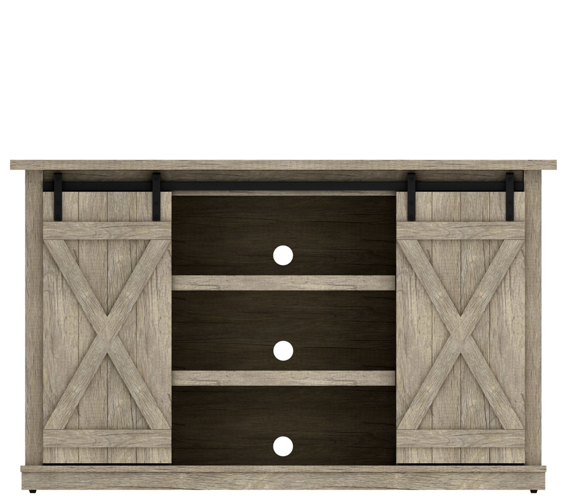 OKD 60 Farmhouse Dresser Chests for Bedroom with 4 Drawers & Sliding Barn  Doors, Rustic Dresser TV Stand, White