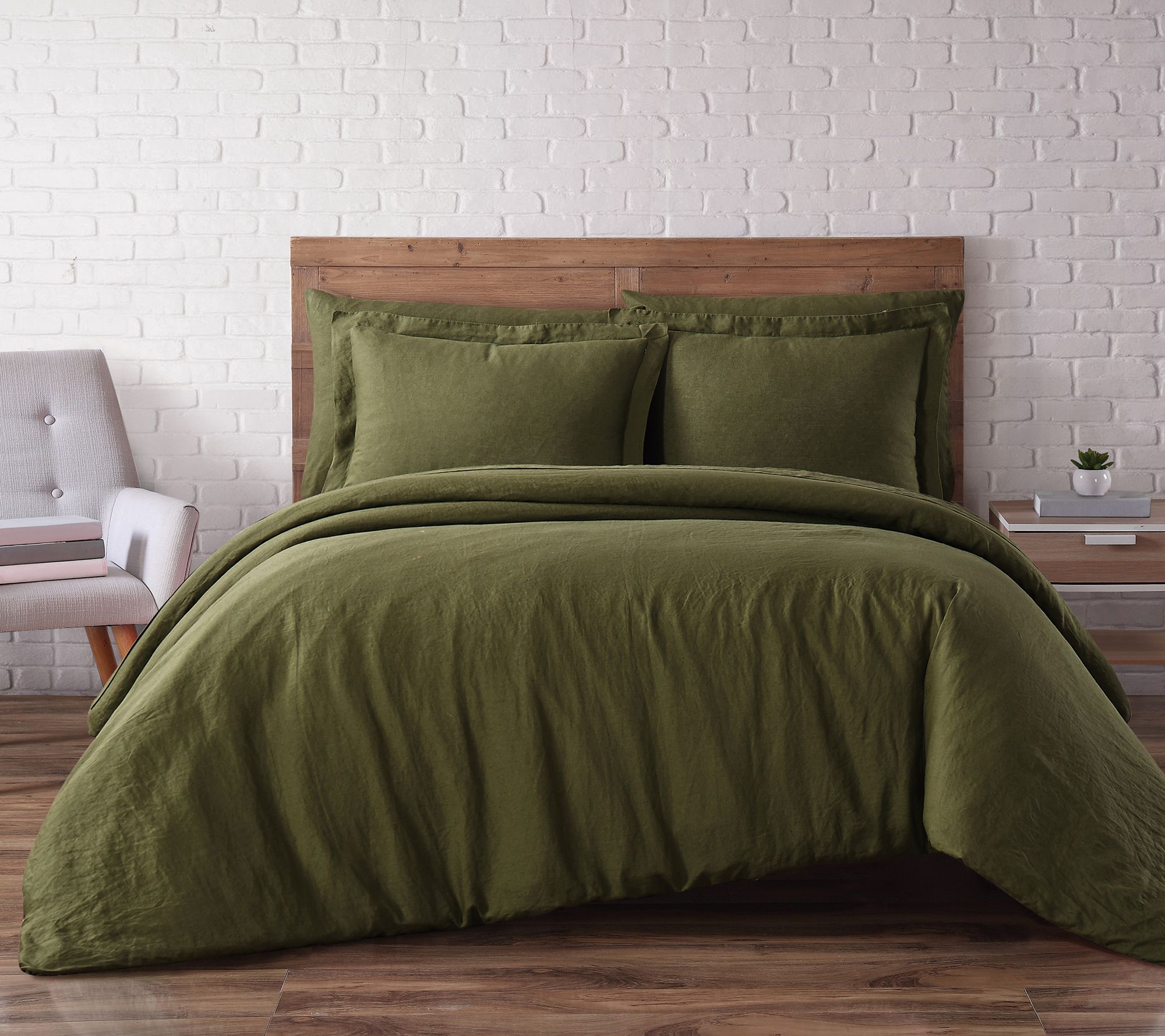 Brooklyn Loom Flax Linen Full/Queen Duvet Set