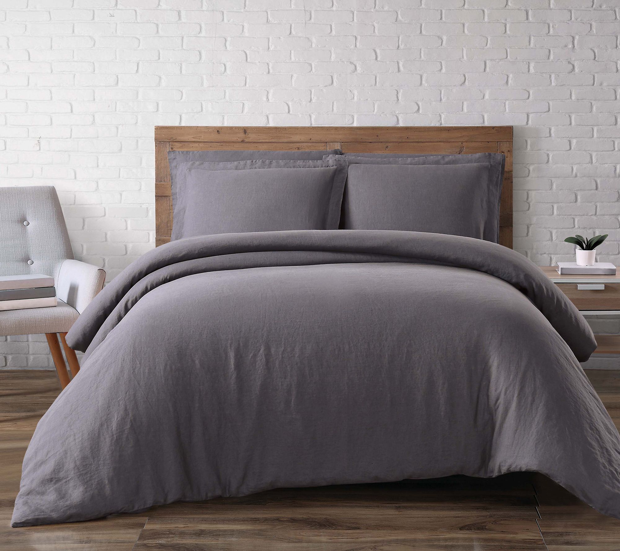 Brooklyn Loom Flax Linen Full/Queen Duvet Set