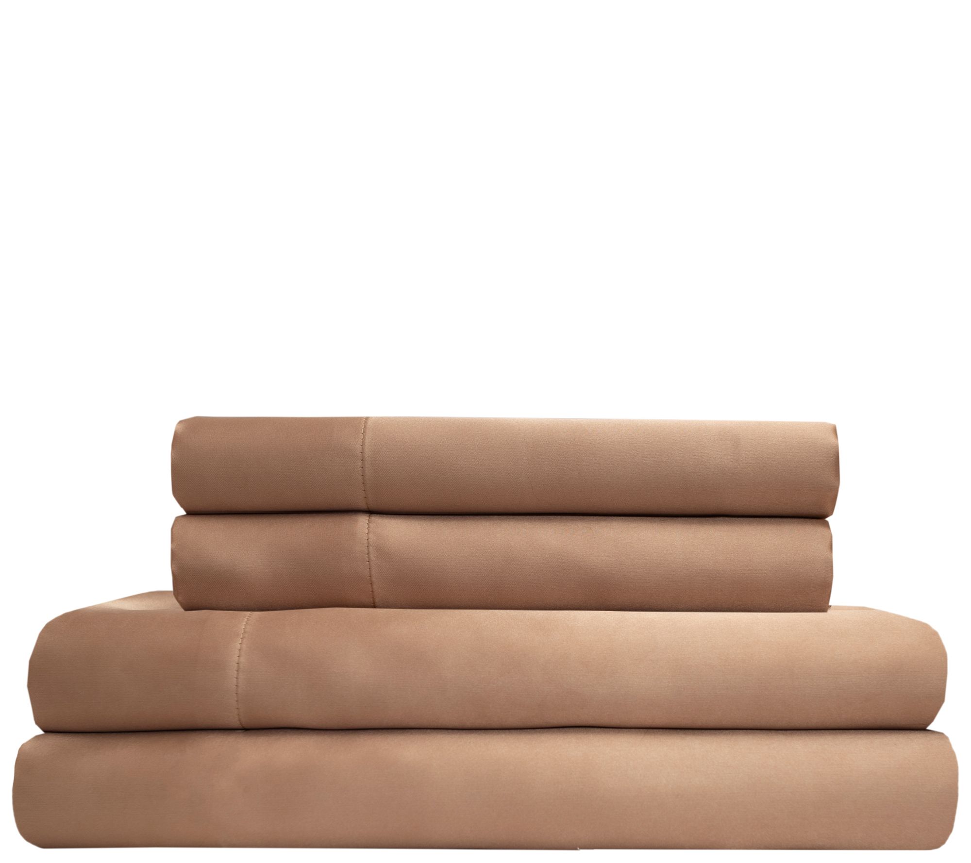 Elite Home Satin 4pc Solid Cal King Sheet Set