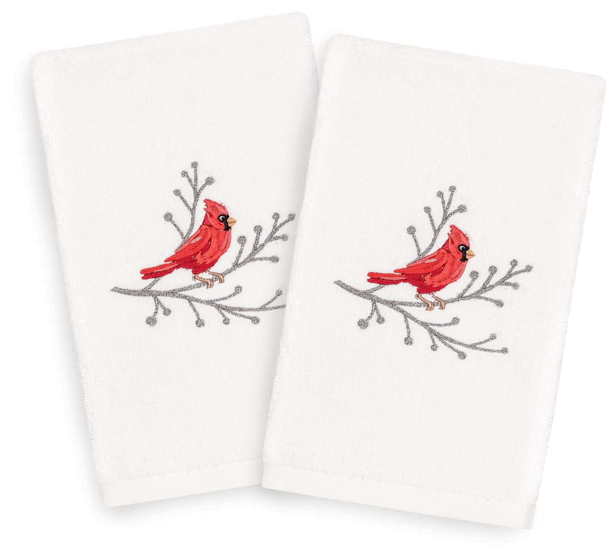 Linum Home Textiles Christmas Cardinal 2-Piec eHand Towels